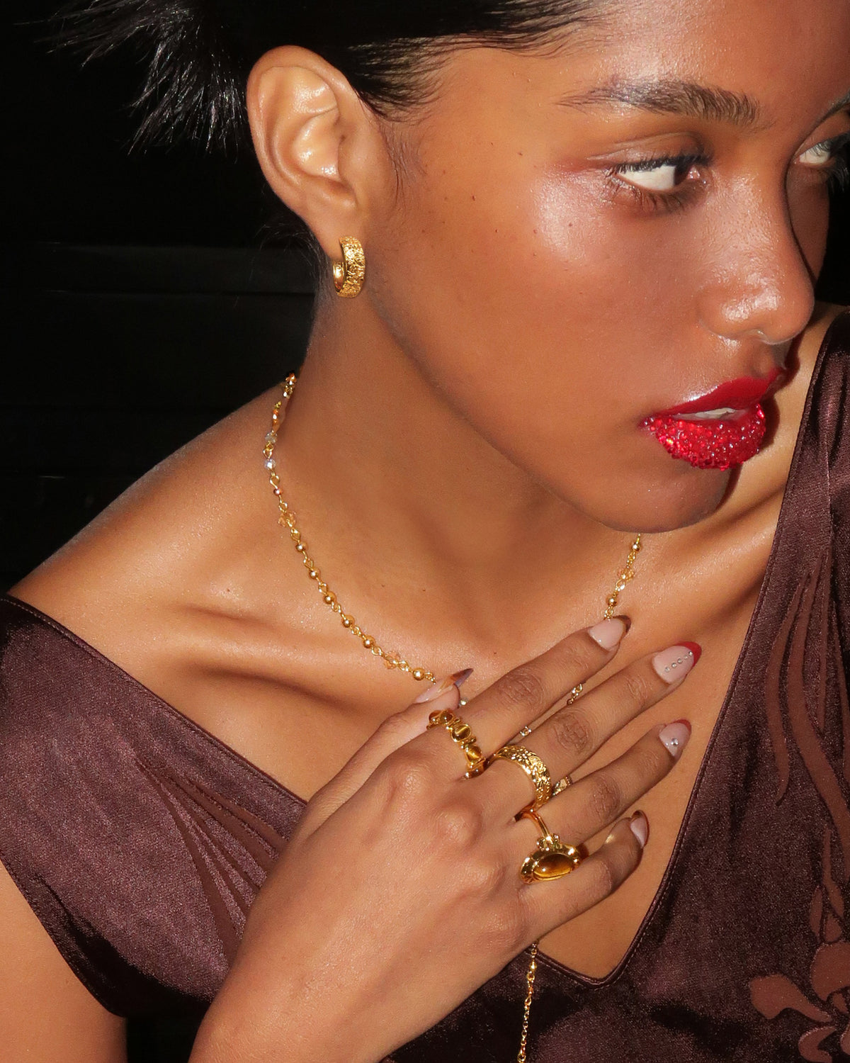 Serenade of Orchid Ring & Earrings Set - En Route Jewelry