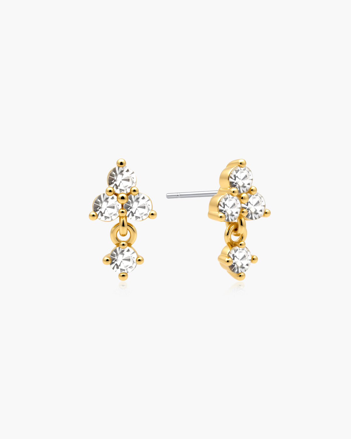 Fleur Trio Drop Stud Earrings