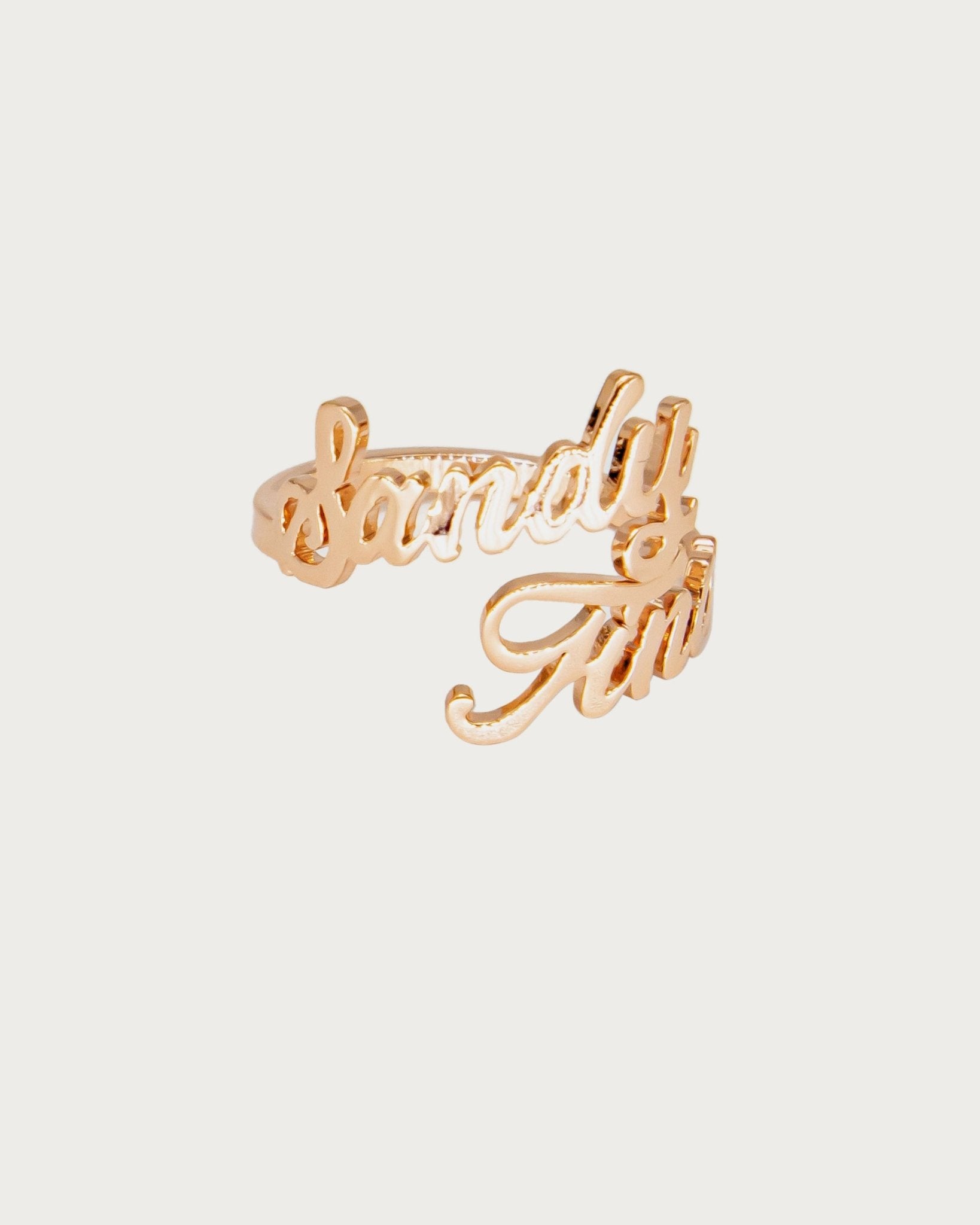 The Customized Double Name Ring