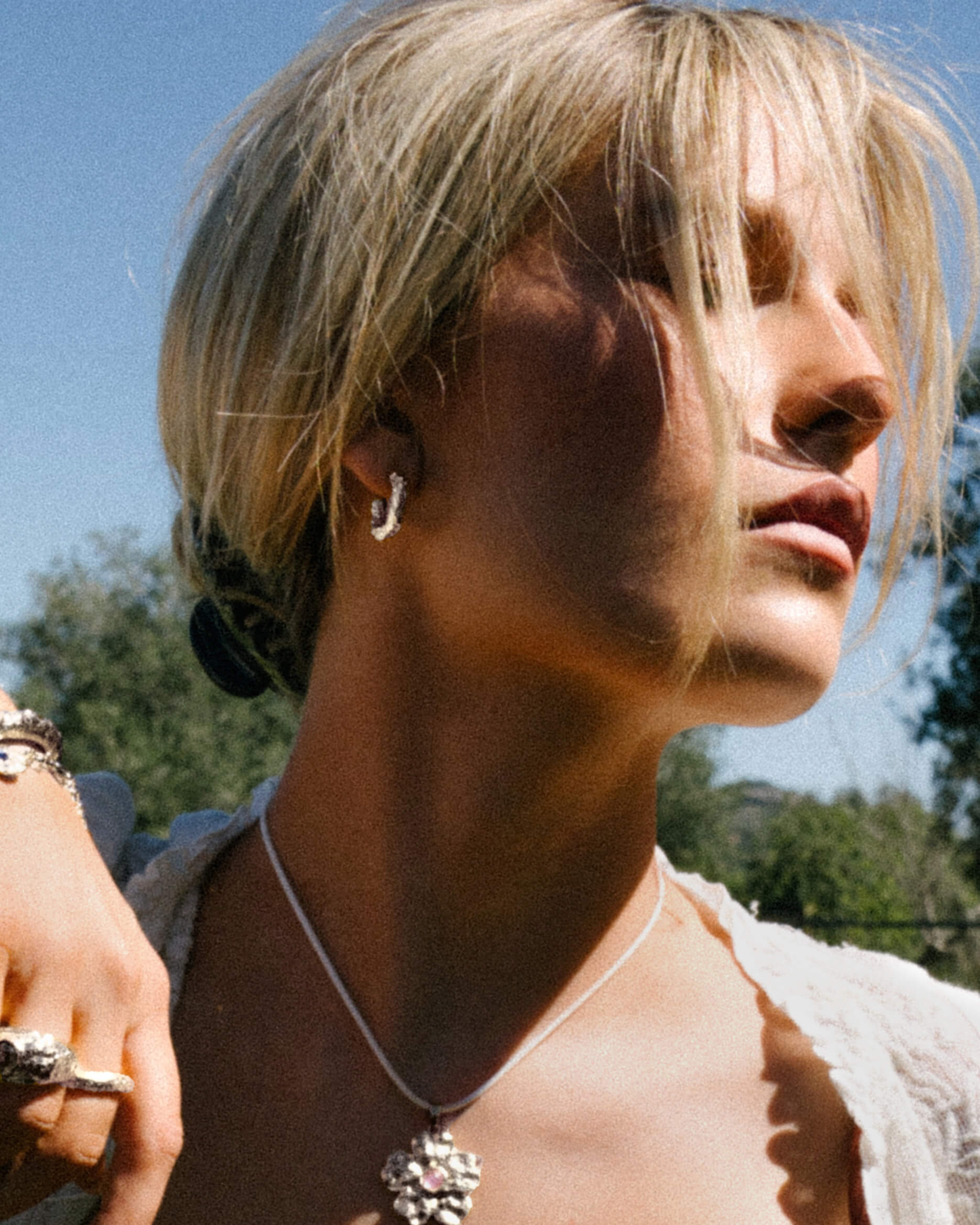 Pendientes Jenny de aro mediano en plata