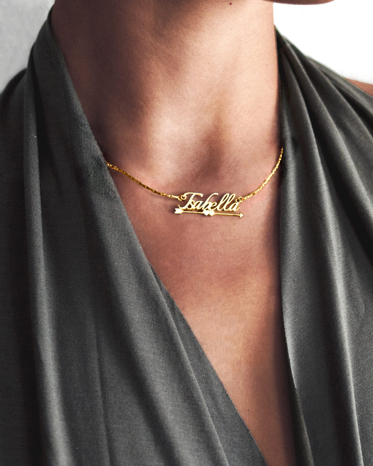 Collana con nome personalizzato, Freccia di Cupido