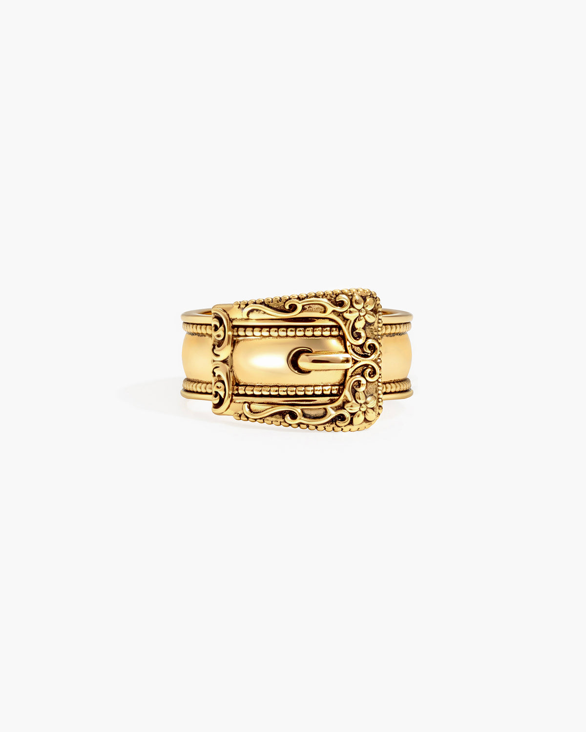 Mojave Buckle Belt Ring, Mojave Buckle Belt Ring in Gold - En Route Jewelry