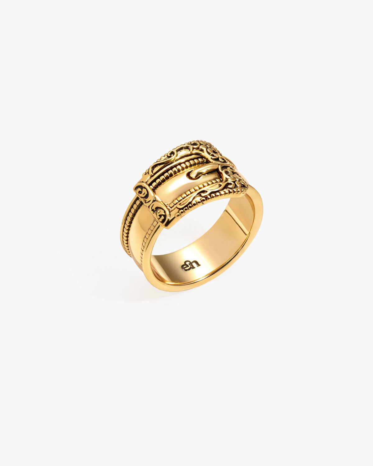 Mojave Buckle Belt Ring in Gold - En Route Jewelry