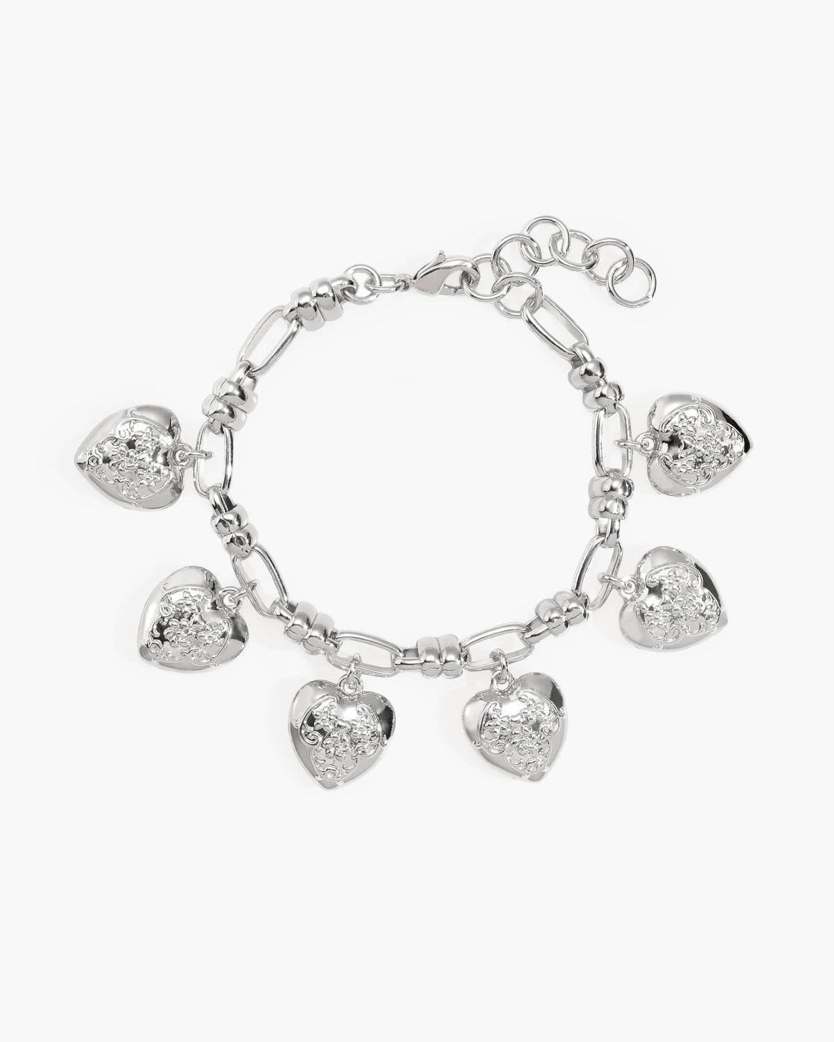 Heart Club Bracelet in Silver
