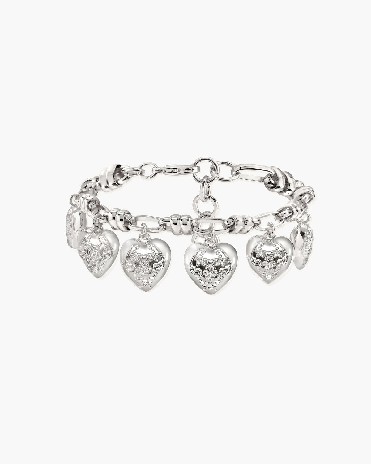 Heart Club Bracelet in Silver