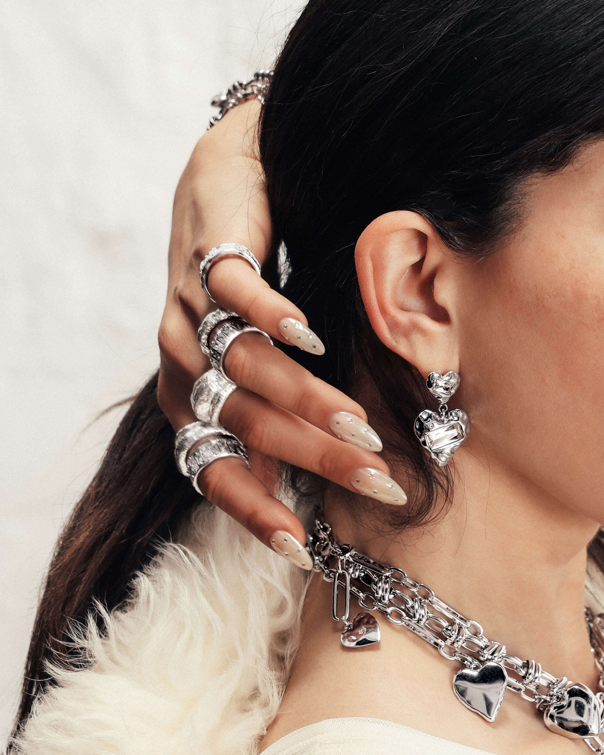 Kolczyki Forever Heart w srebrze