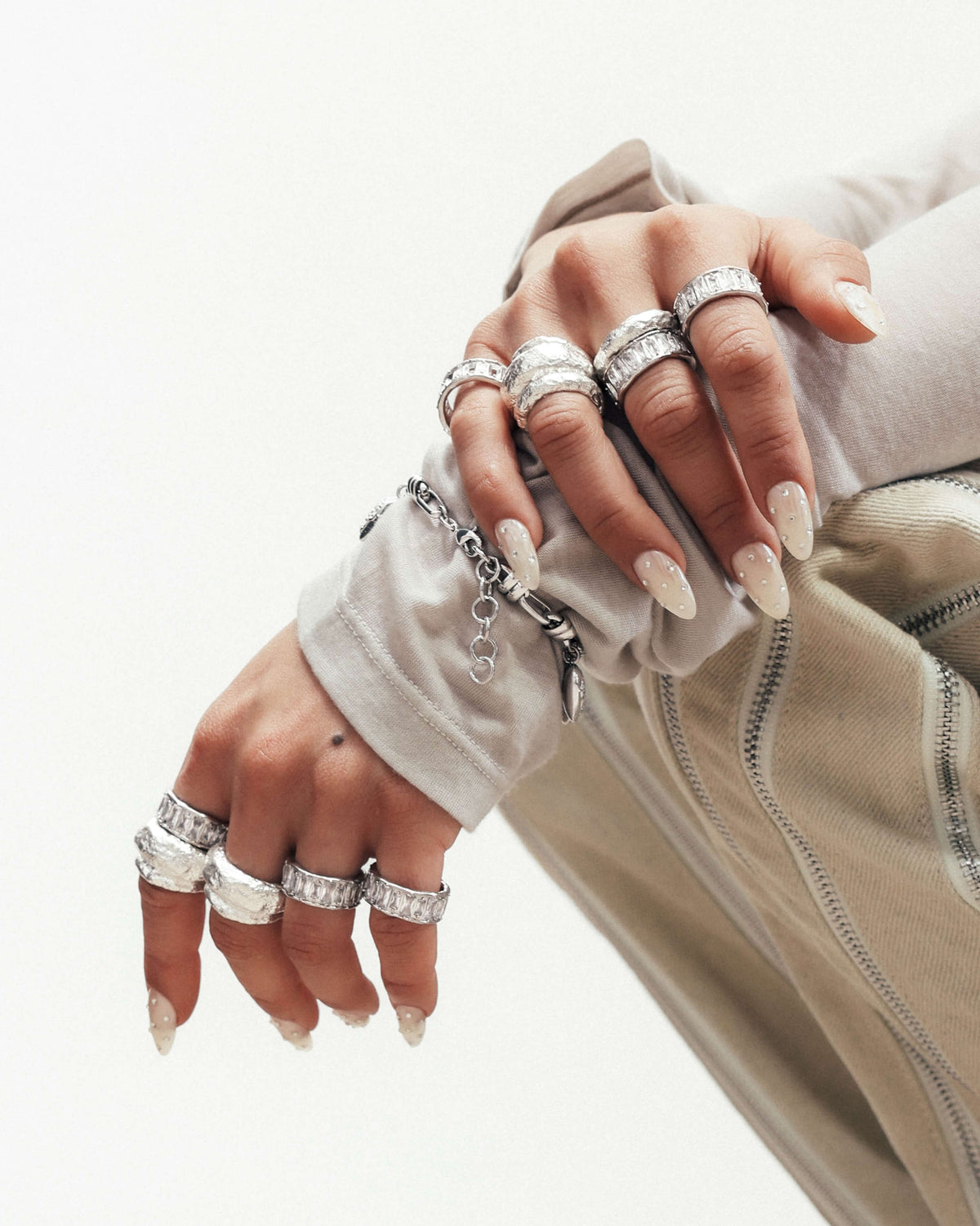 Silver Strass Me in Ring