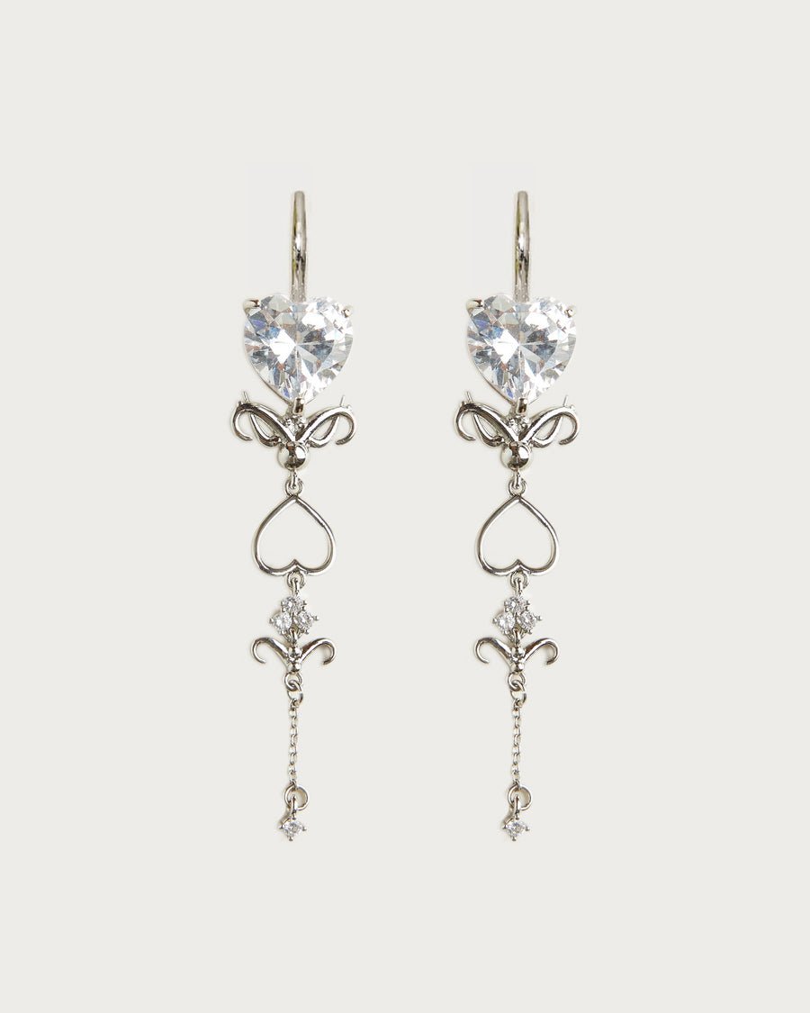 Silver Dripping Aretes
