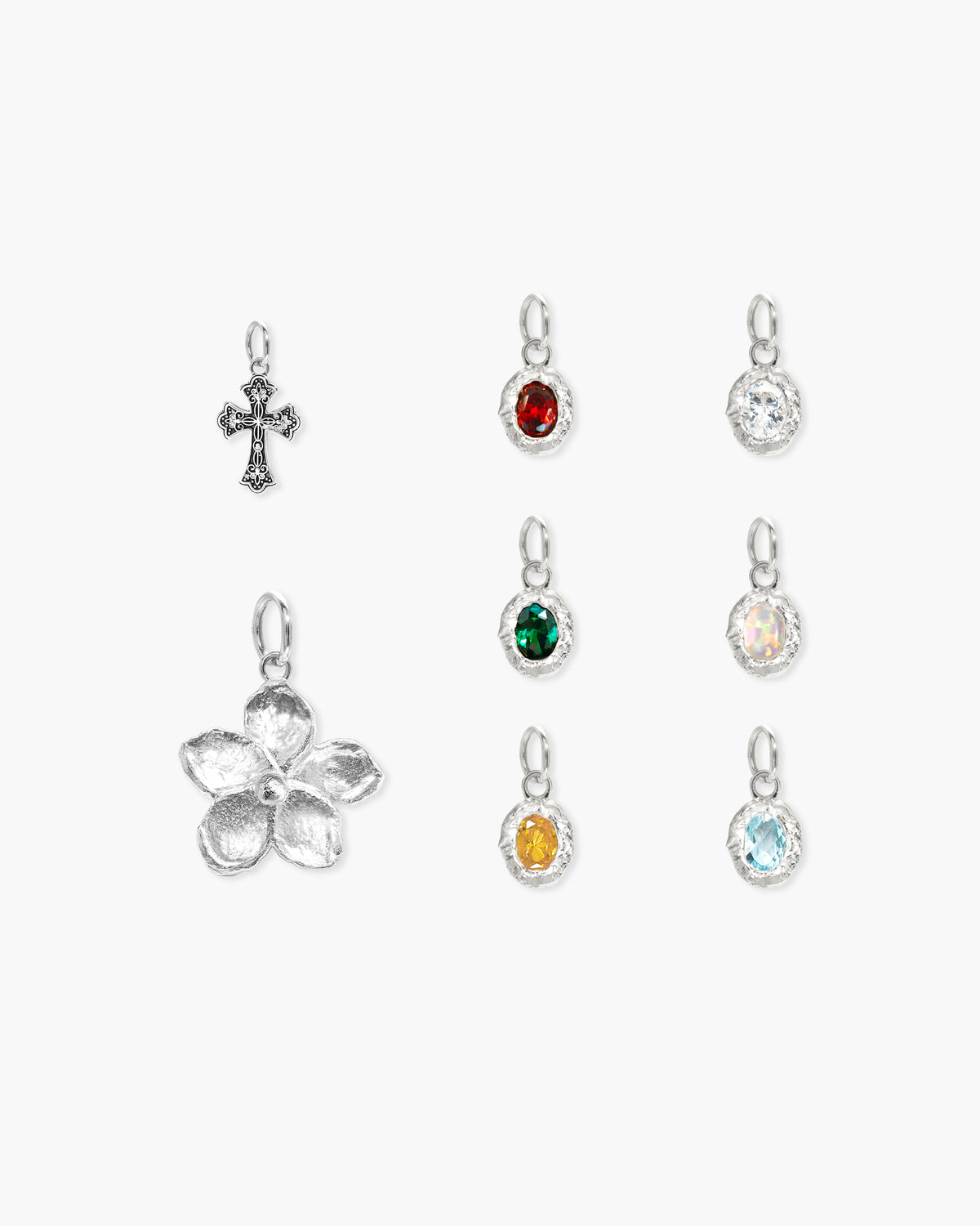 Tiny Meanings & Geburtsstein-Charm aus Silber