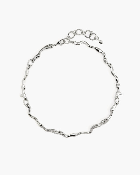 Silver Molten Necklace