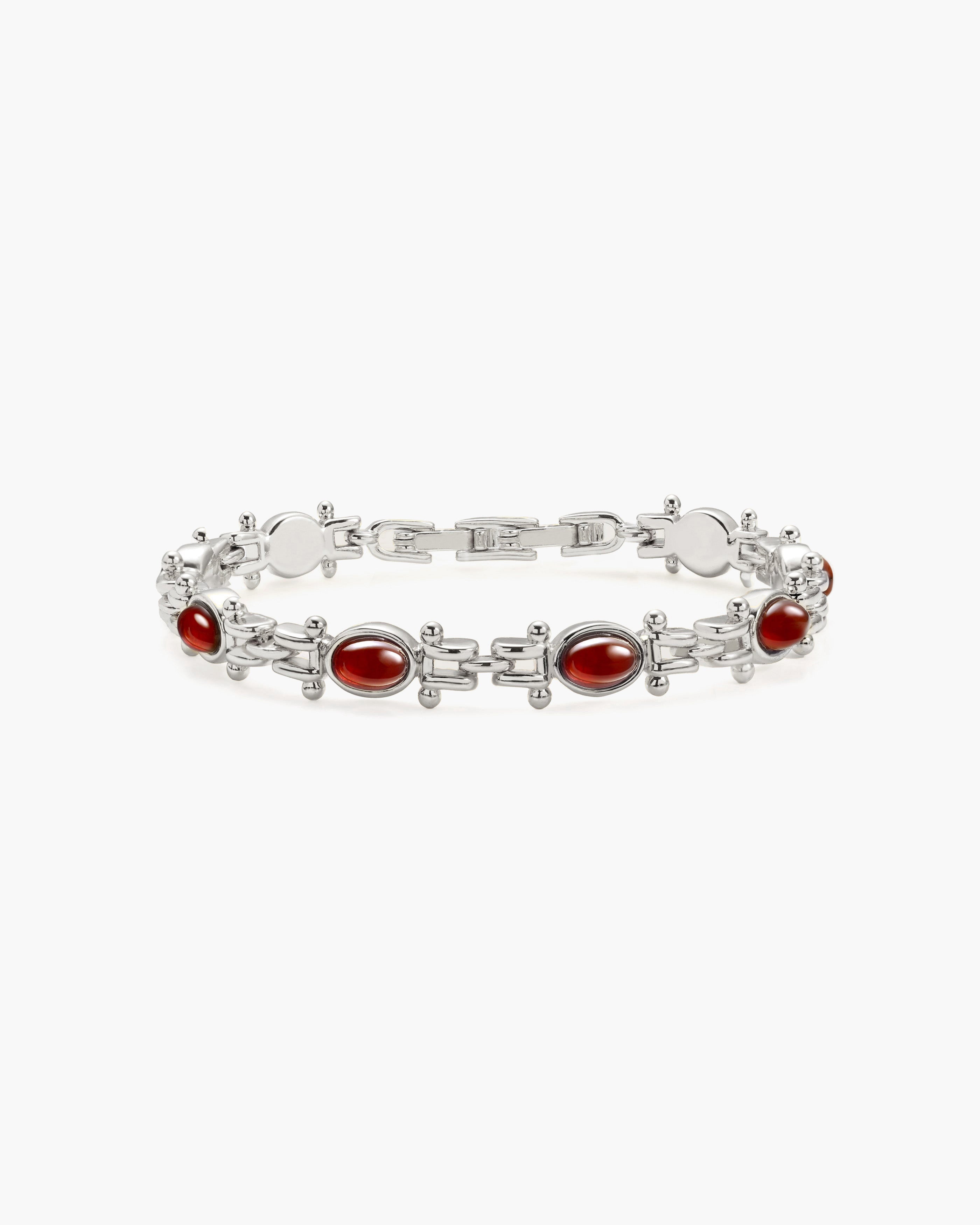 Tess's Treasure Carnelian Bracelet in Silver