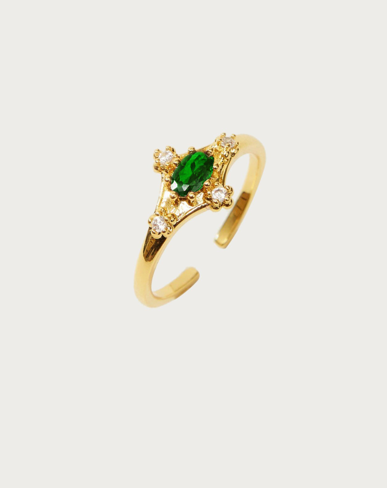 Juliet Emerald Green Anillo