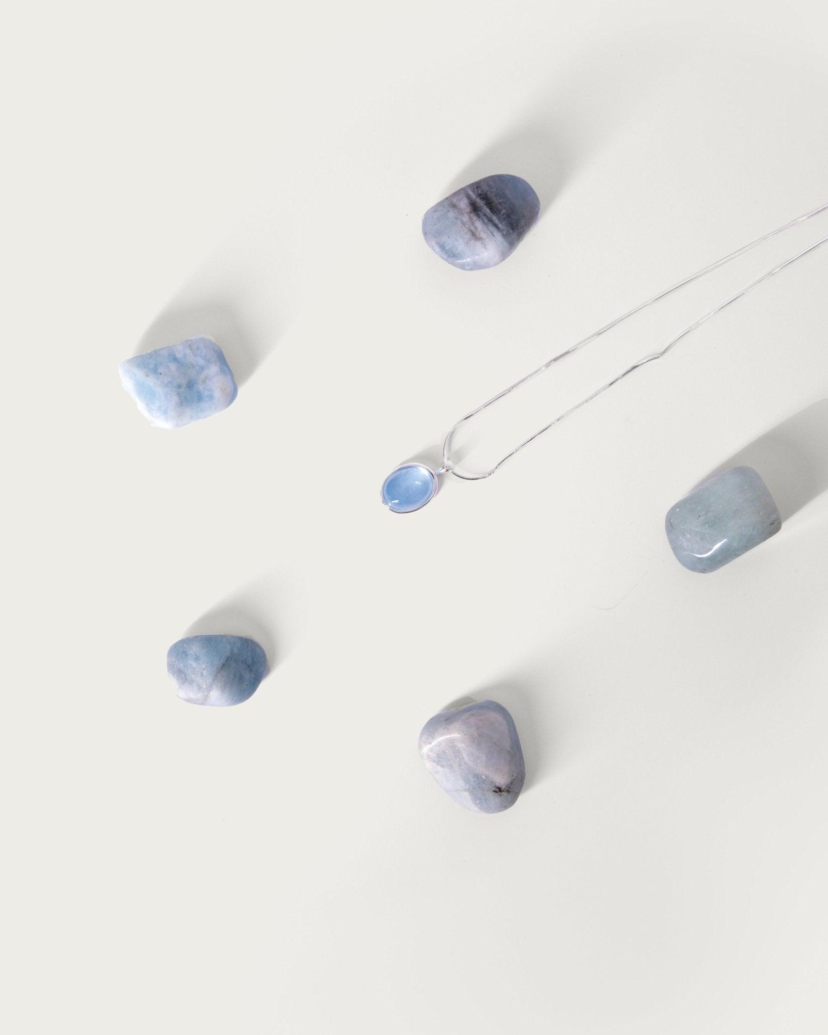 Aquamarine Stone Necklace - En Route Jewelry