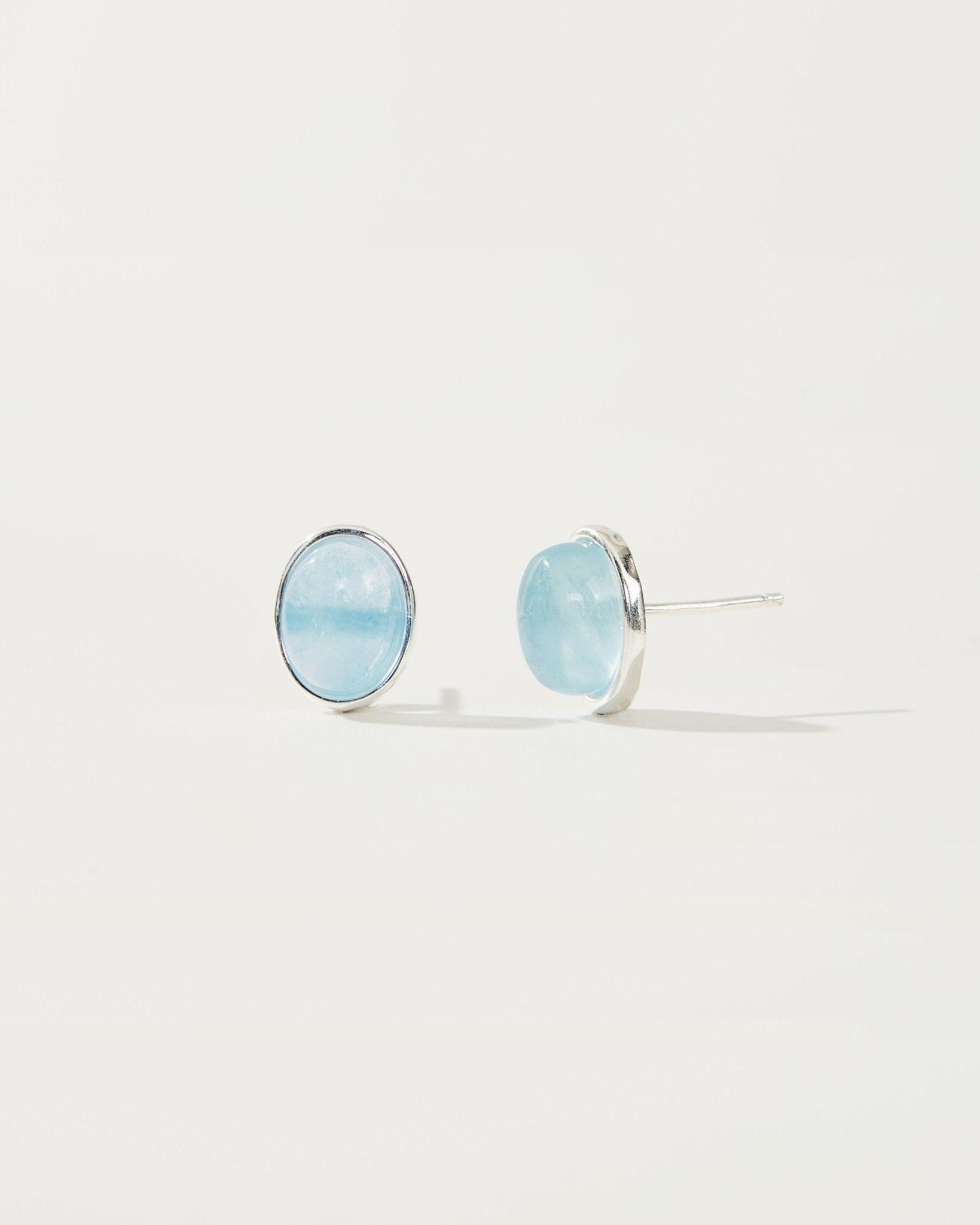 Aquamarine Stud Earrings - En Route Jewelry