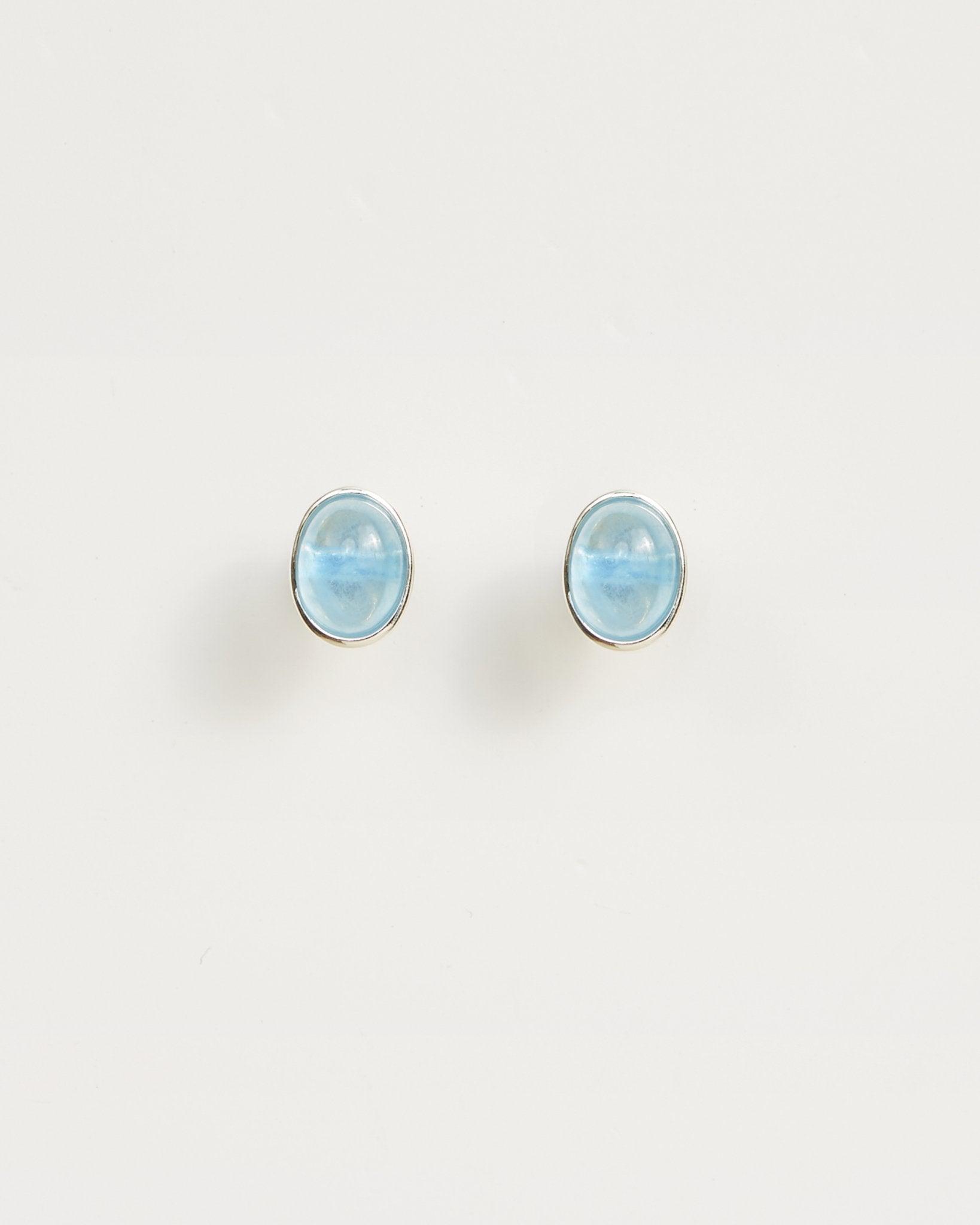 Aquamarine Stud Earrings - En Route Jewelry