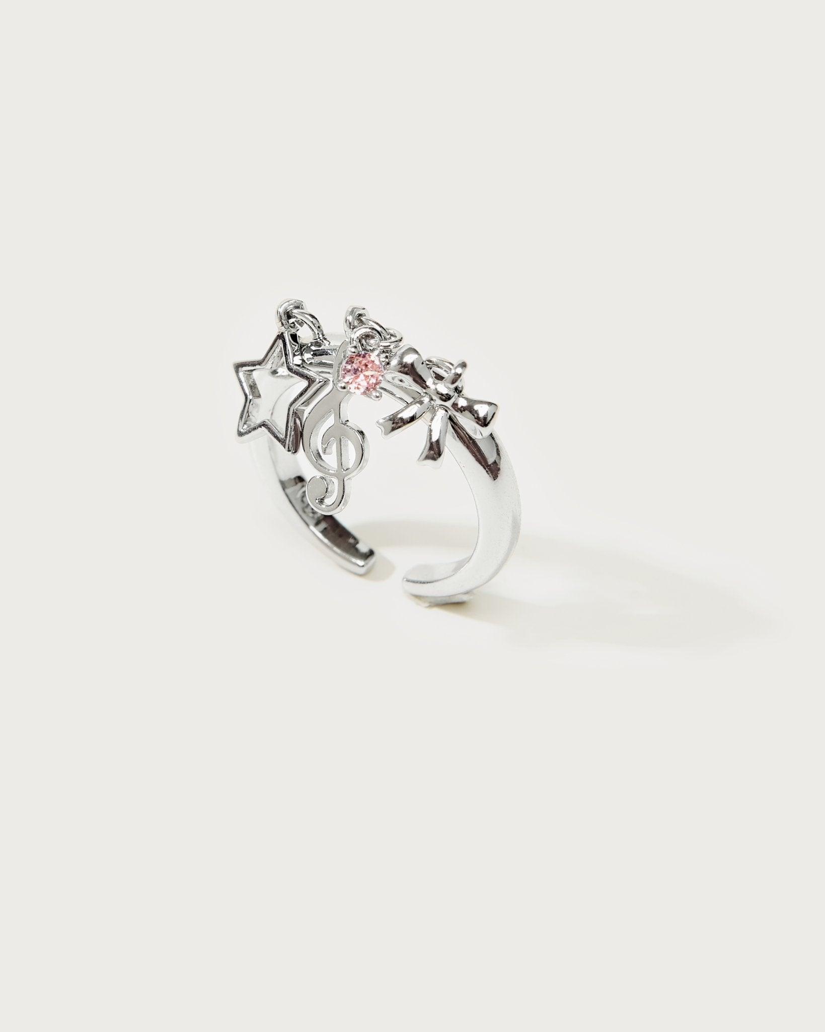 Bling Bling Melody Charm Ring - En Route Jewelry