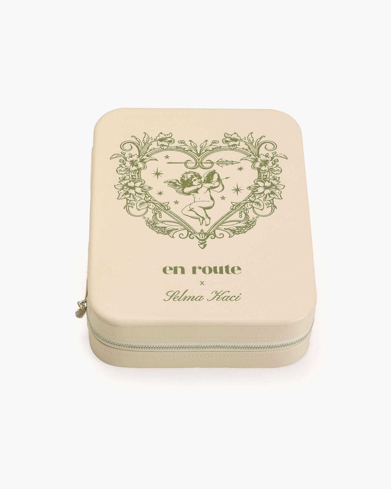 Isola pudełko na biżuterię w kształcie serca w kolorze beżowym