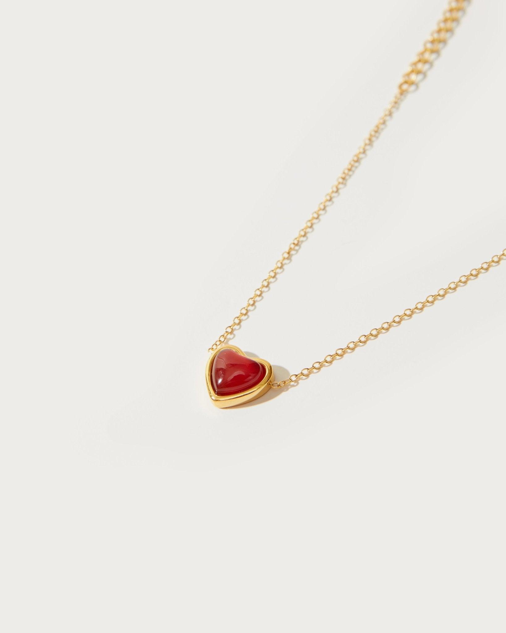 Carnelian Stone Heart Bracelet - En Route Jewelry