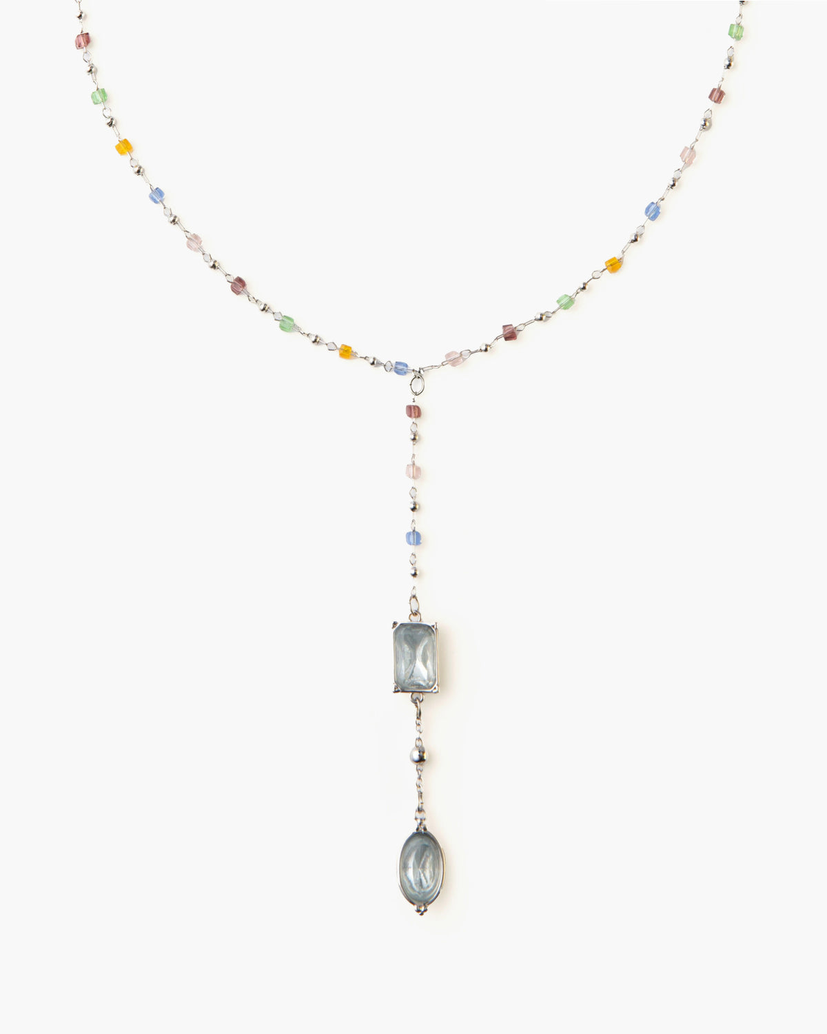 Celestial Lariat Necklace in Silver