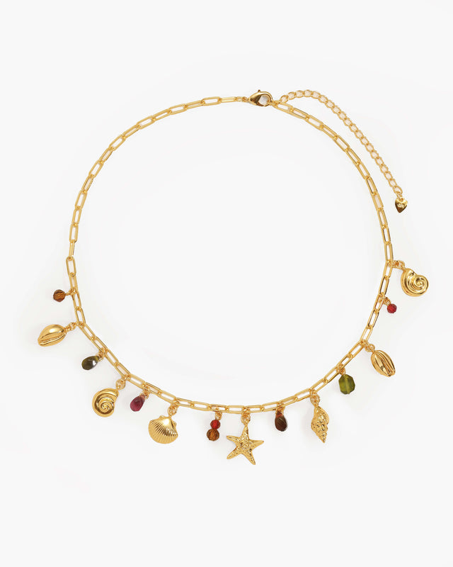 Coral Dancer Charm Necklace - En Route Jewelry