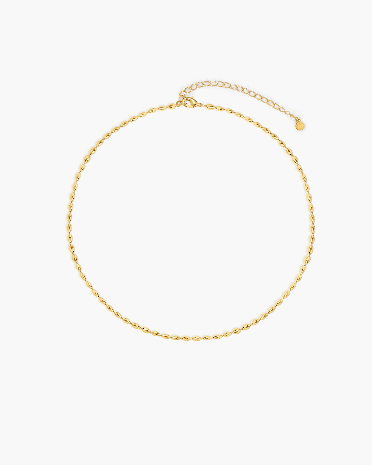 Collar de mini cuentas metálicas en oro