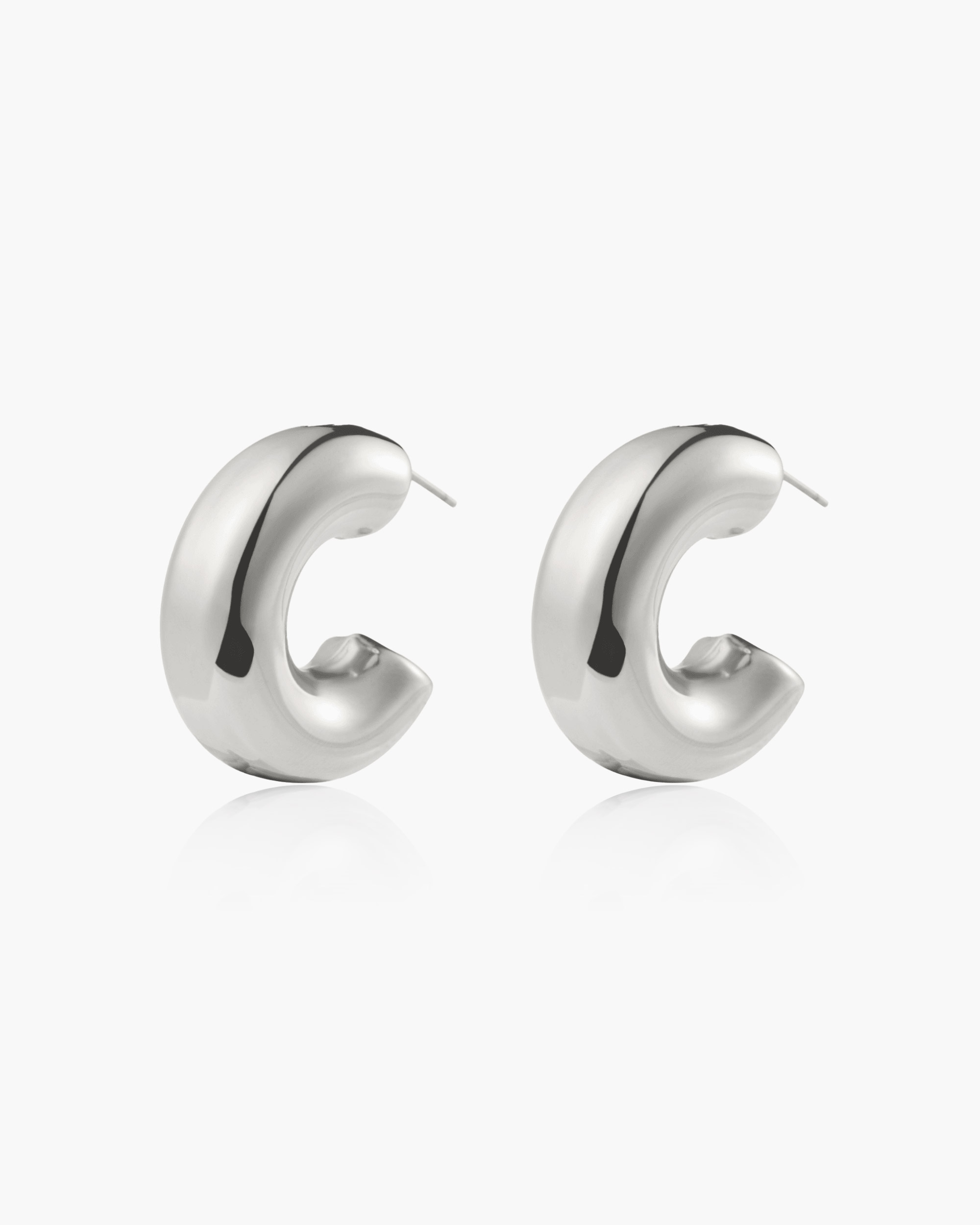 Chunky Silver Hoop Earrings Chunky Silver Hoop Earrings Jorunn