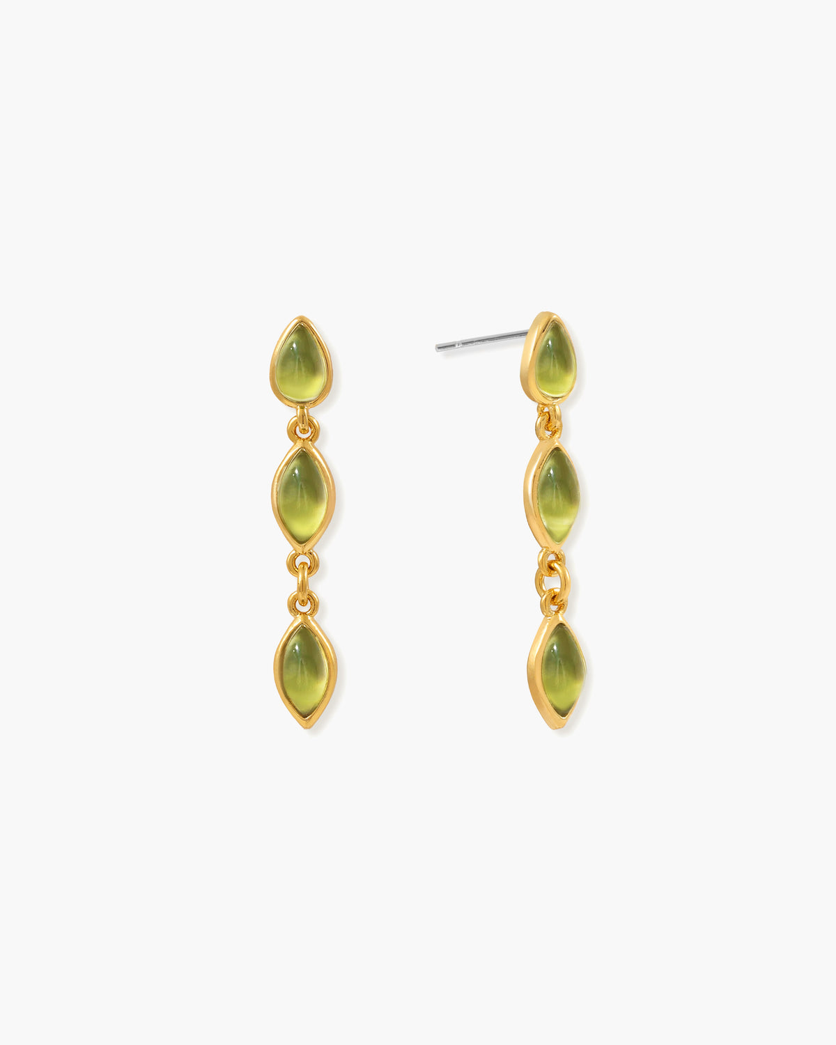 Olive Marquise Earrings in Silver