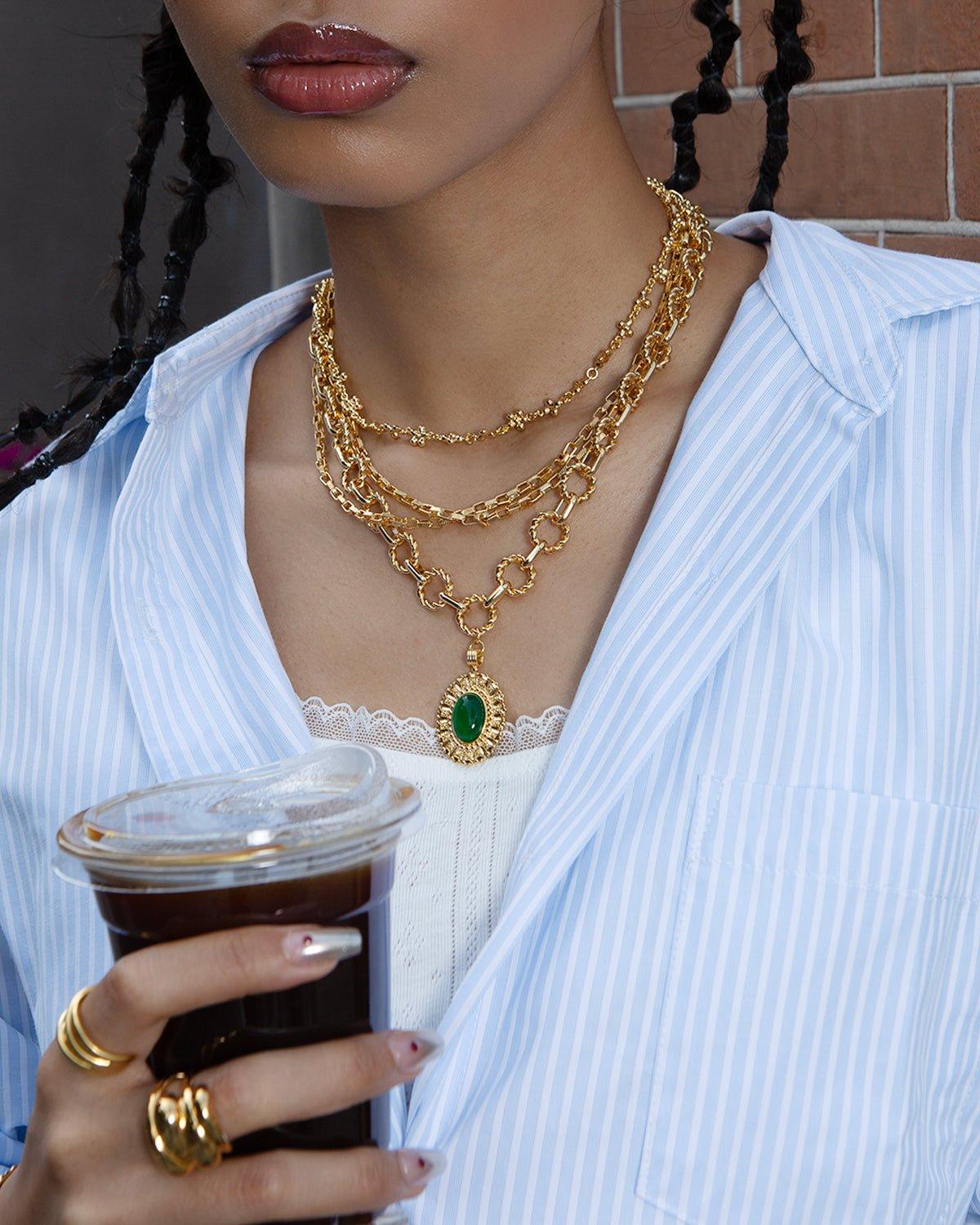 Golden Hojas Necklace