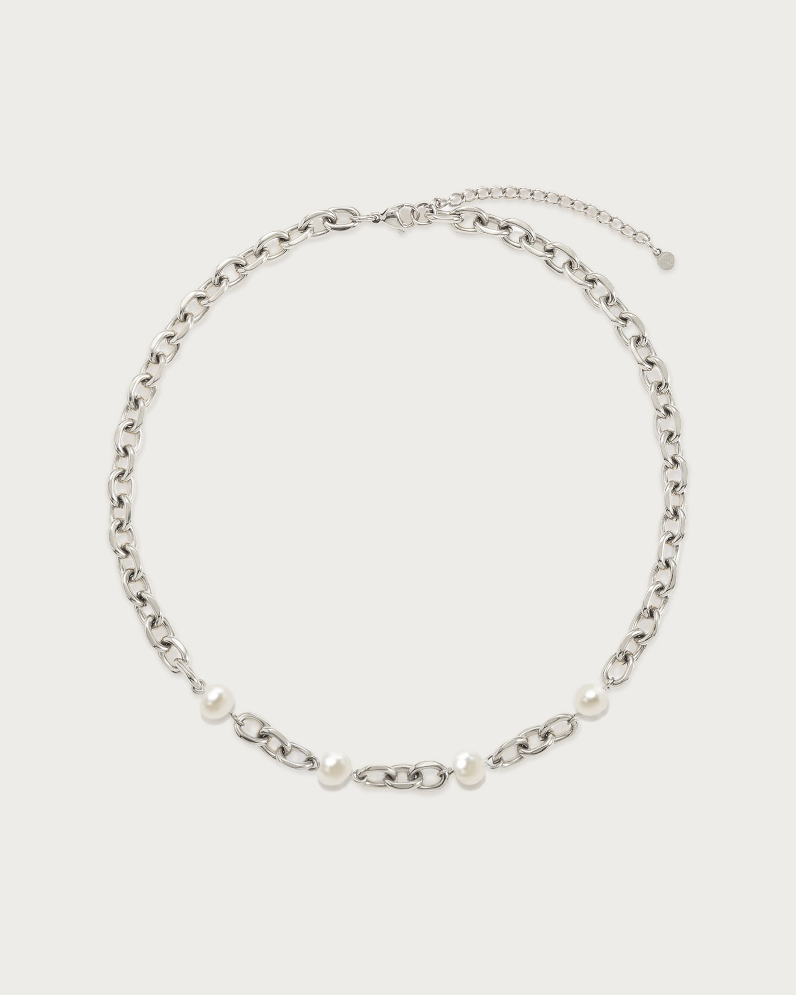 Silver Essence Pearl Necklace