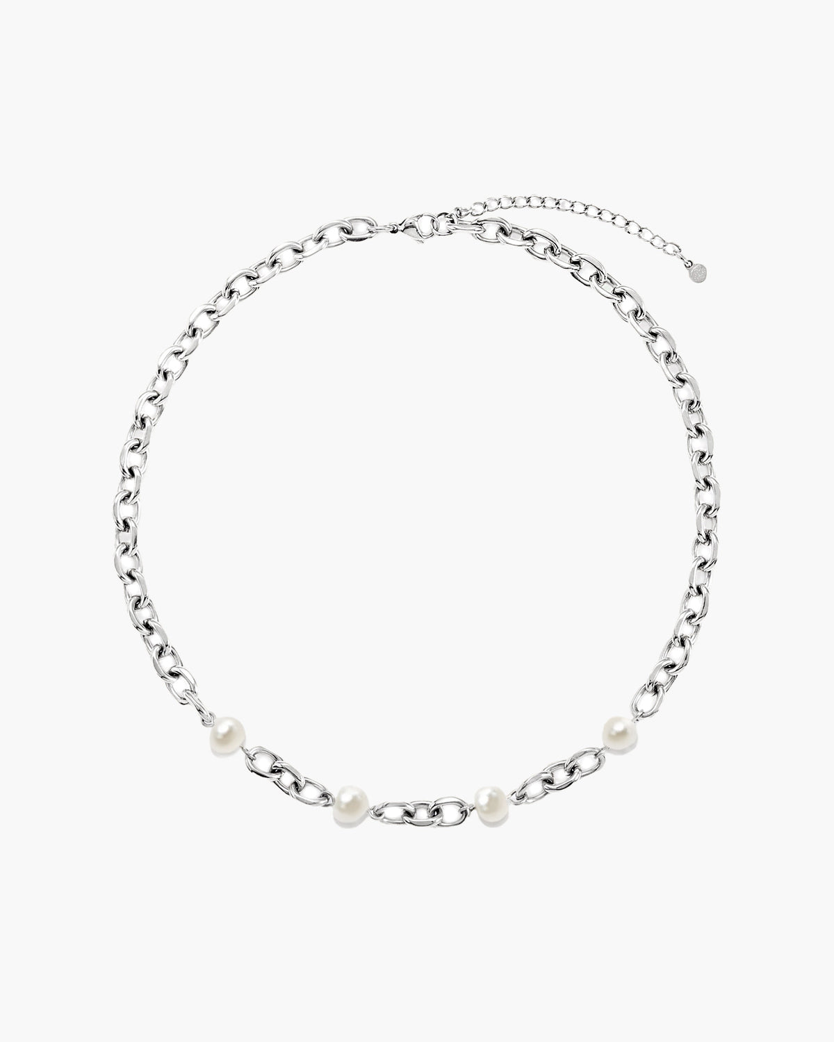 Silver Essence Pearl Necklace