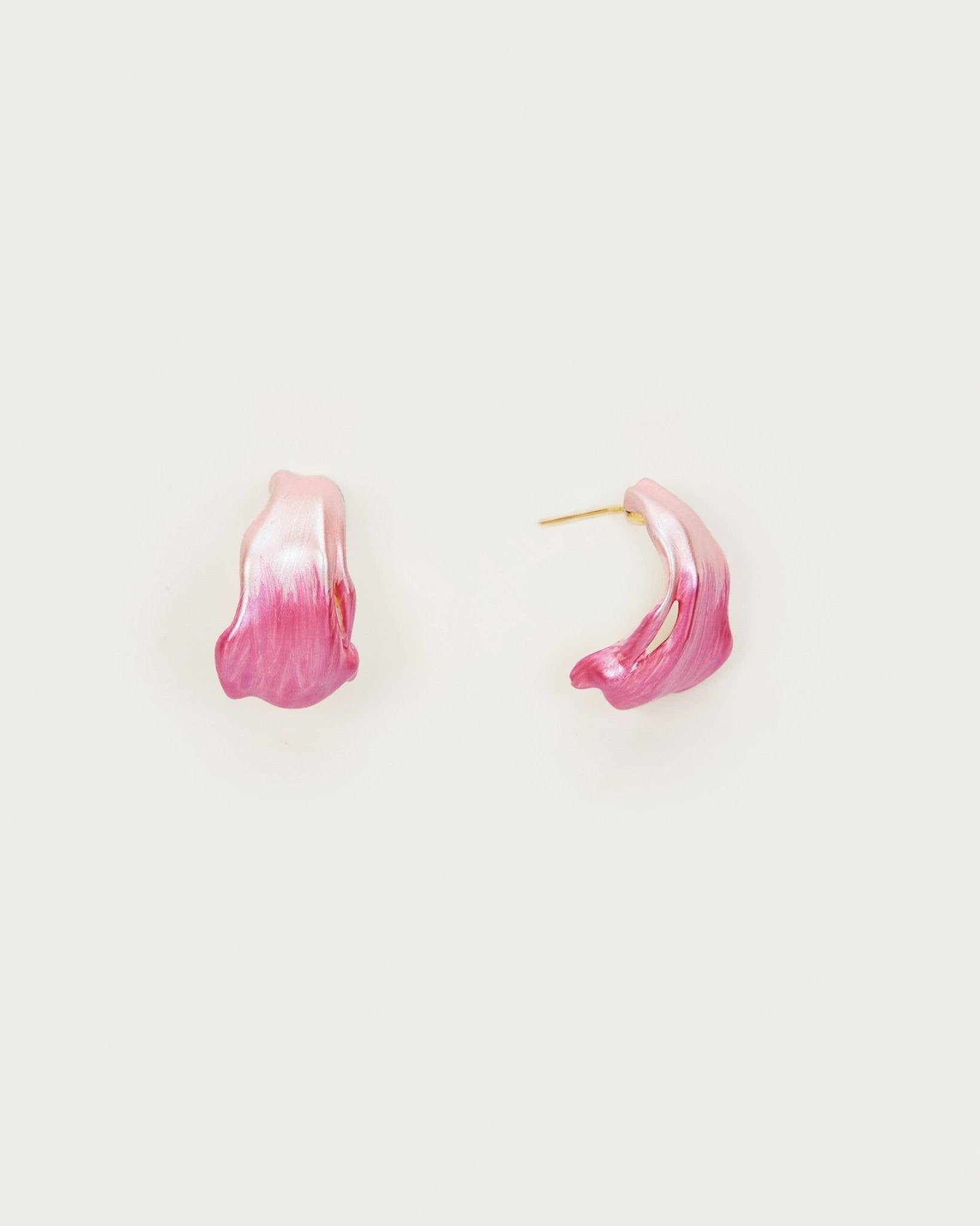 Boucles d'oreilles pétales de fleurs tombantes