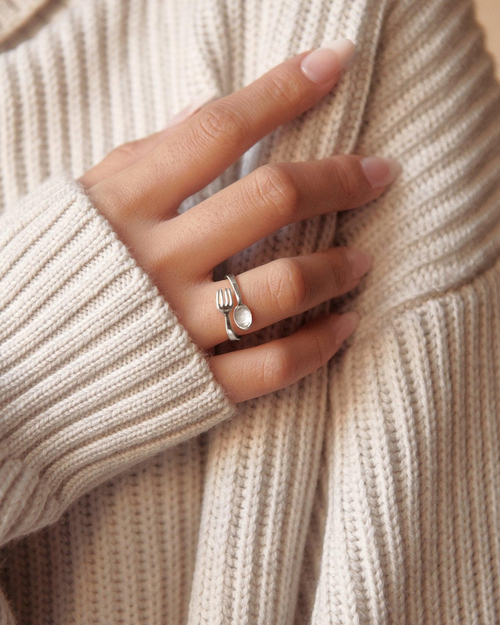 Foodie Patootie Ring in Silver - En Route Jewelry