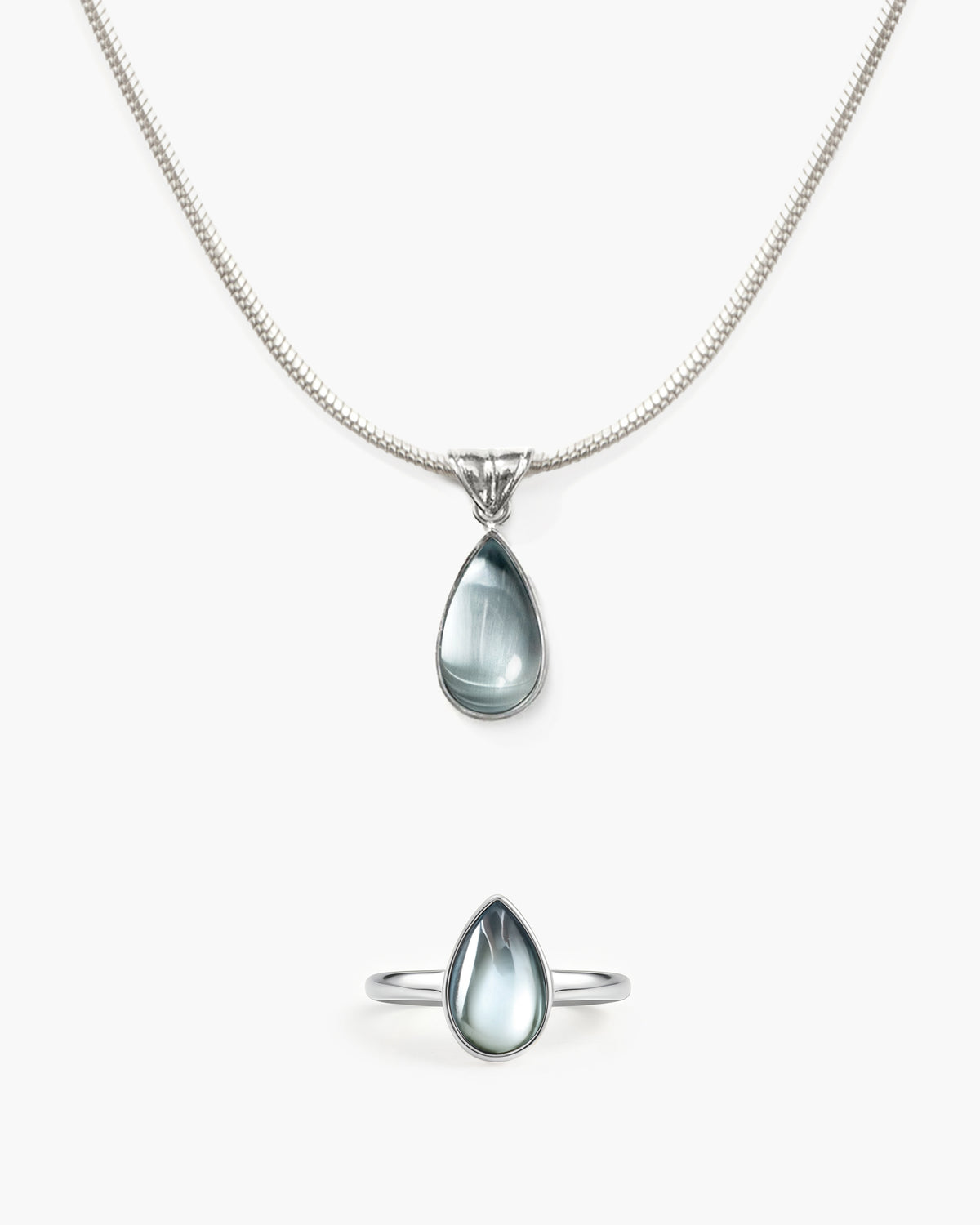 Pierścionek Waterdrop w kolorze Marine Blue