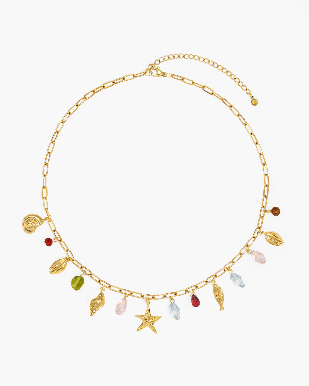 Collana Choker con ciondoli multipli Coral Dancer in argento argentato