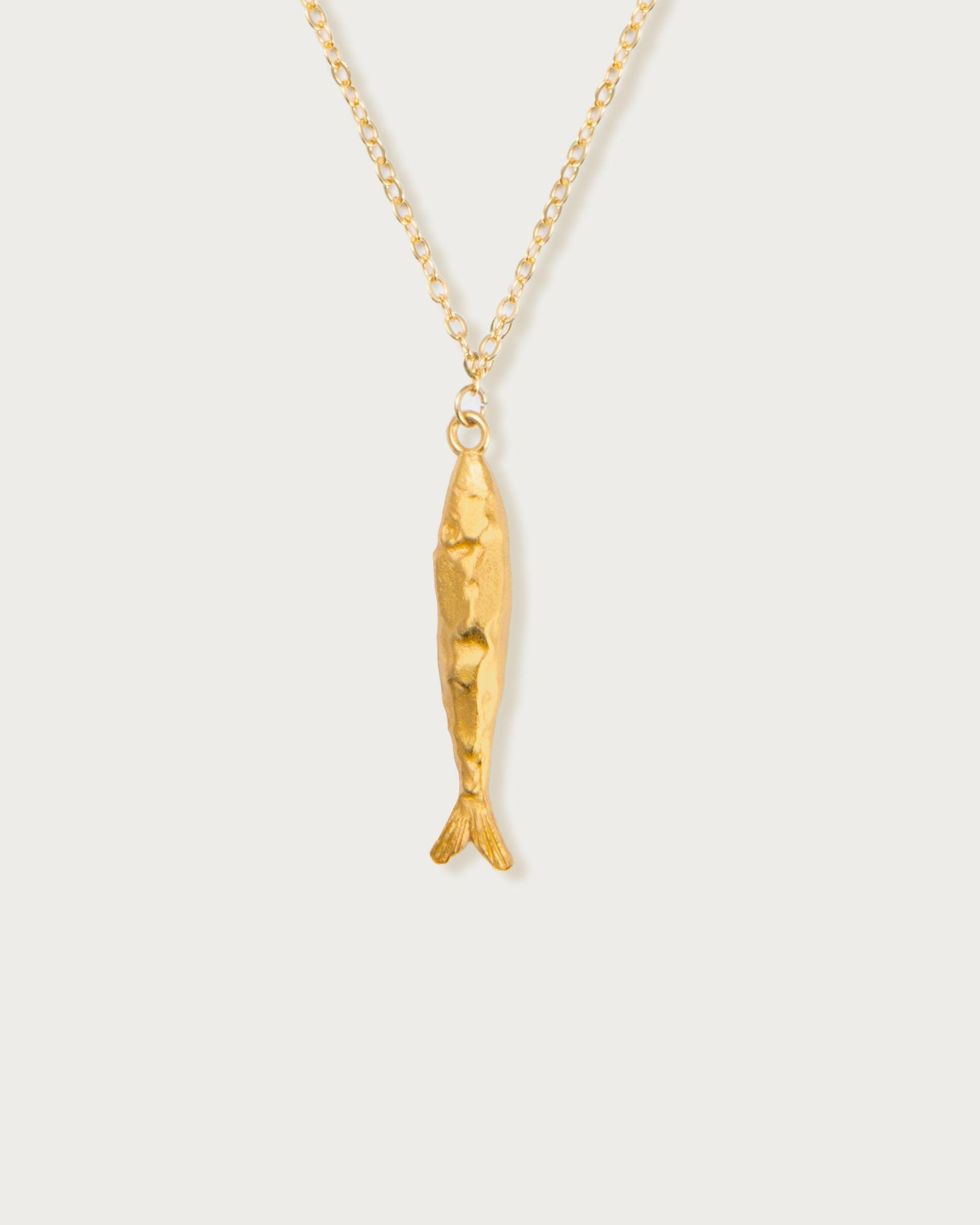 Gold Anchovy Necklace - En Route Jewelry