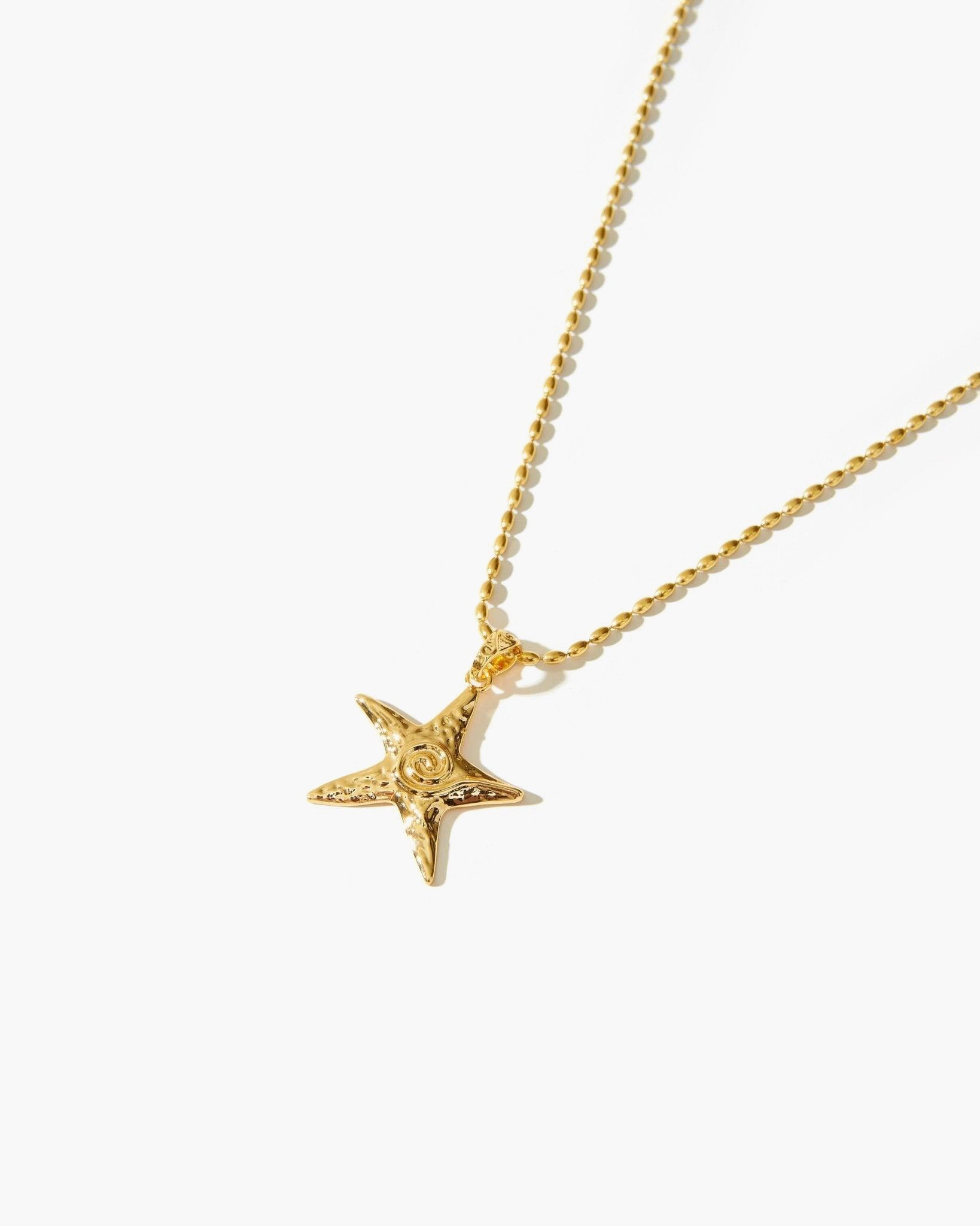 Gold Starfish Necklace - En Route Jewelry