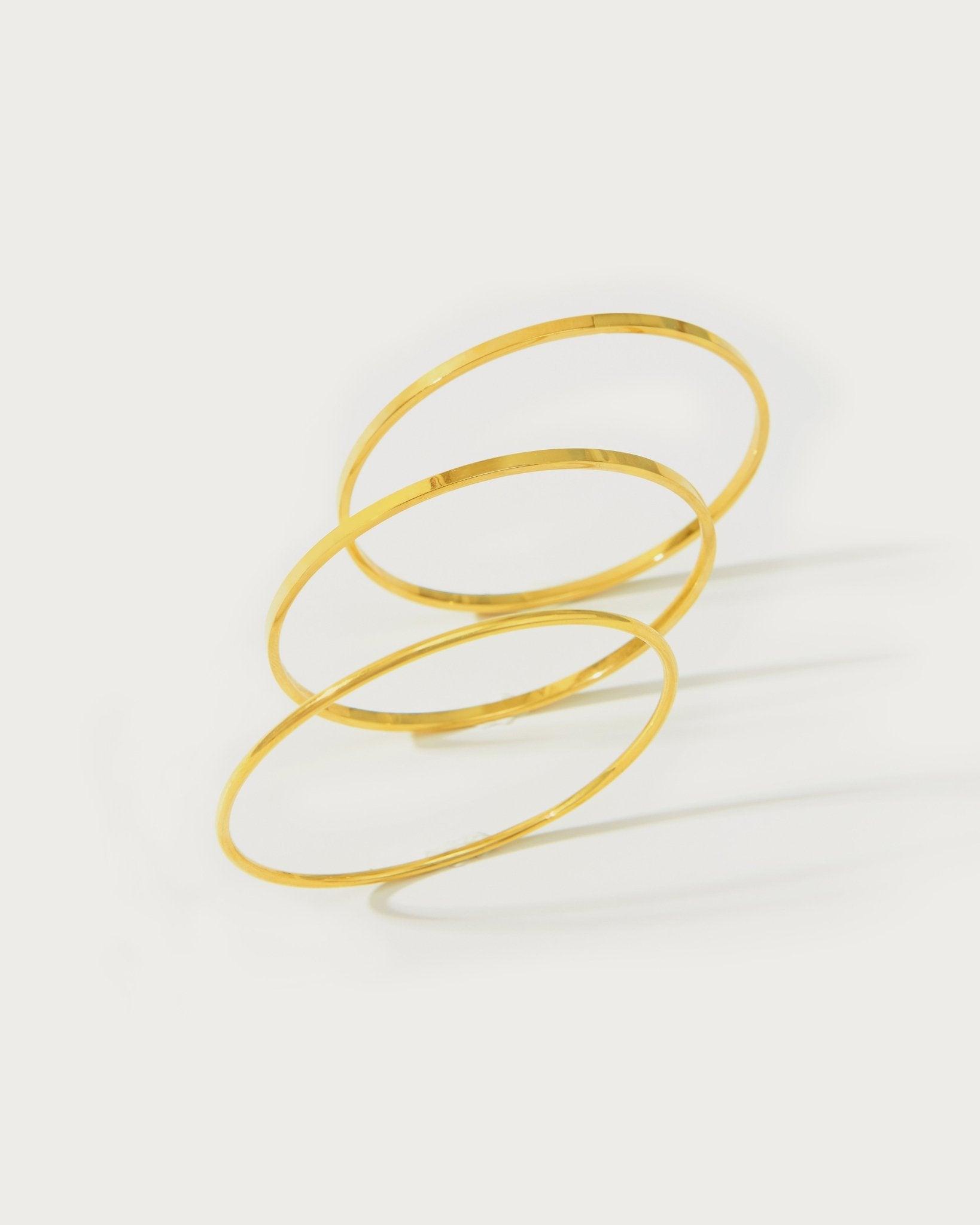 Golden Class Bangles - En Route Jewelry