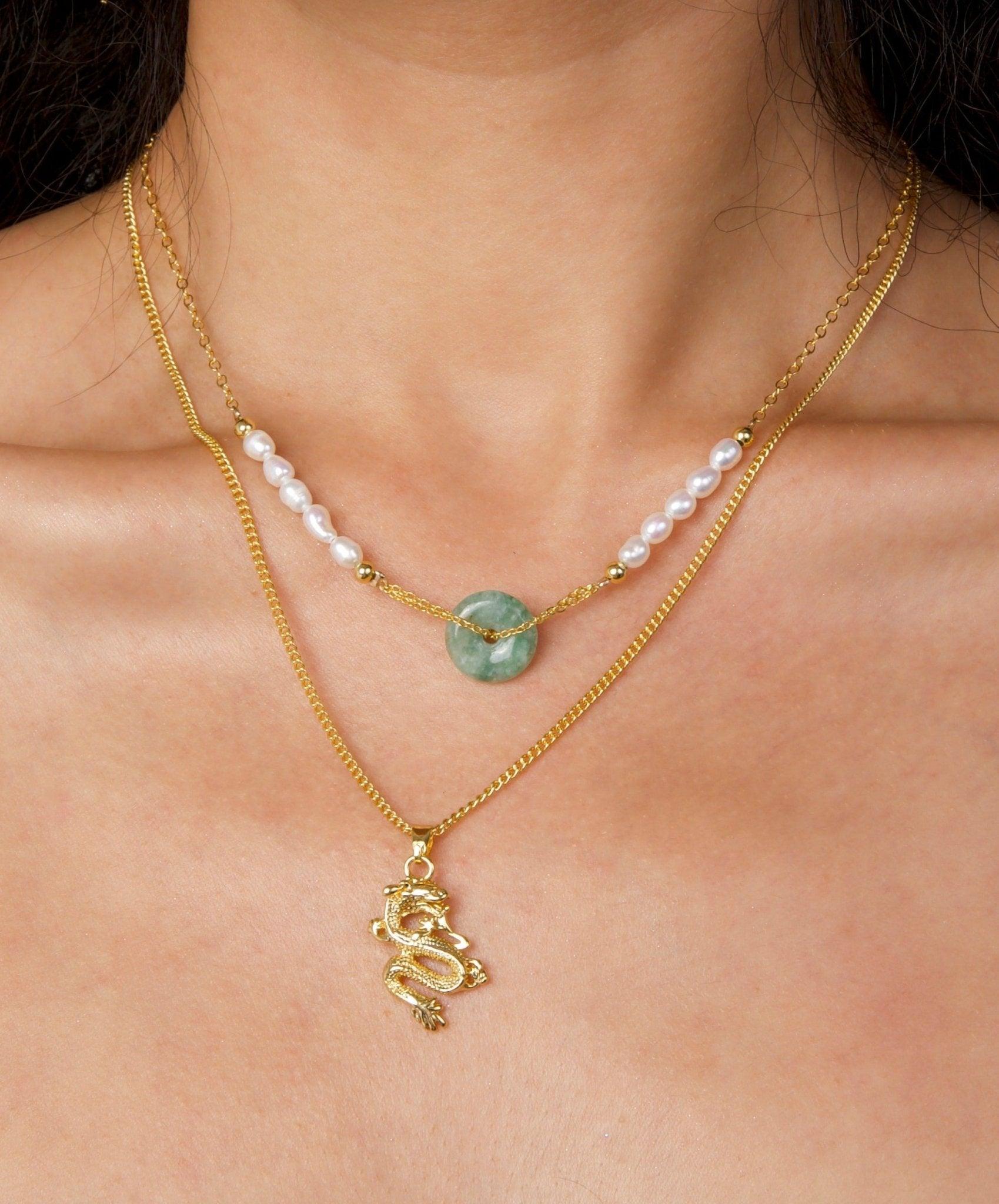 Greta Jade Necklace - En Route Jewelry