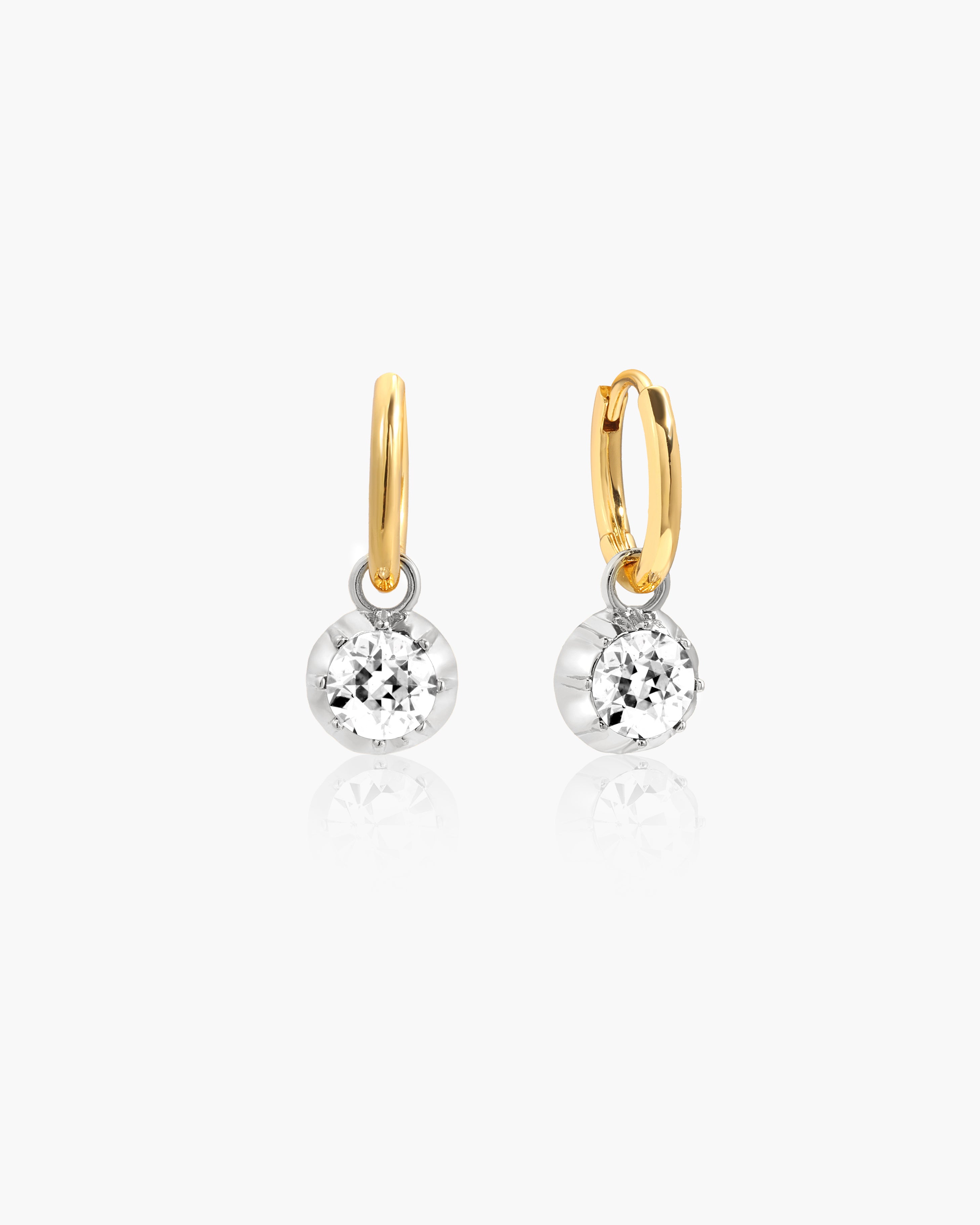 Georgian Detachable Two-tone Hoop Earrings