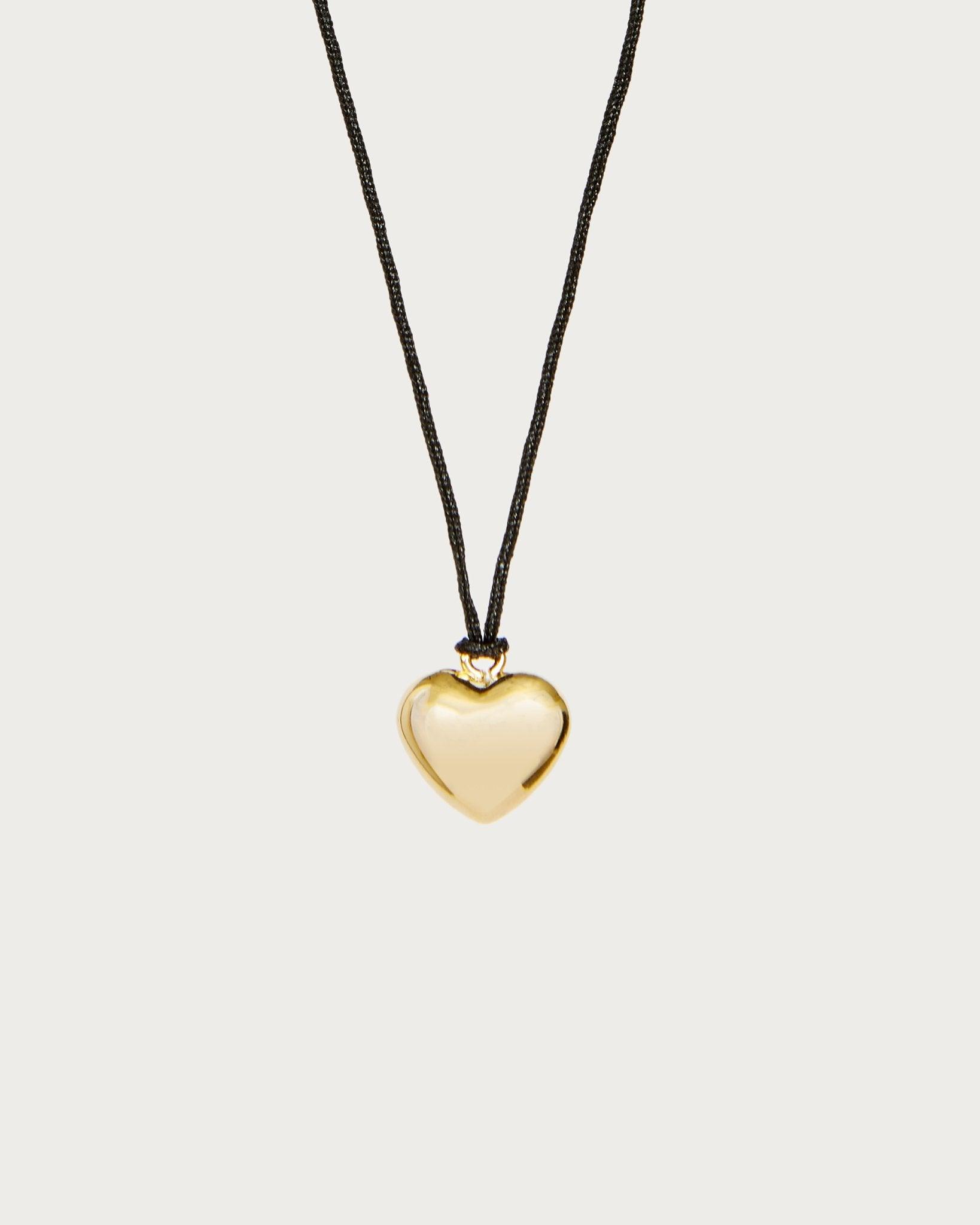 Heart Cord Necklace in Silver - En Route Jewelry