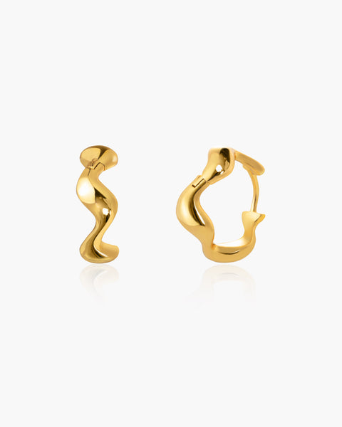 Wave Hoop Earrings