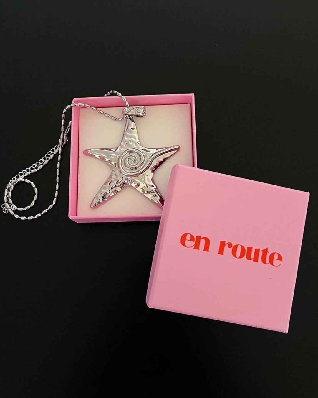 Large Starfish Necklace in Silver - En Route Jewelry