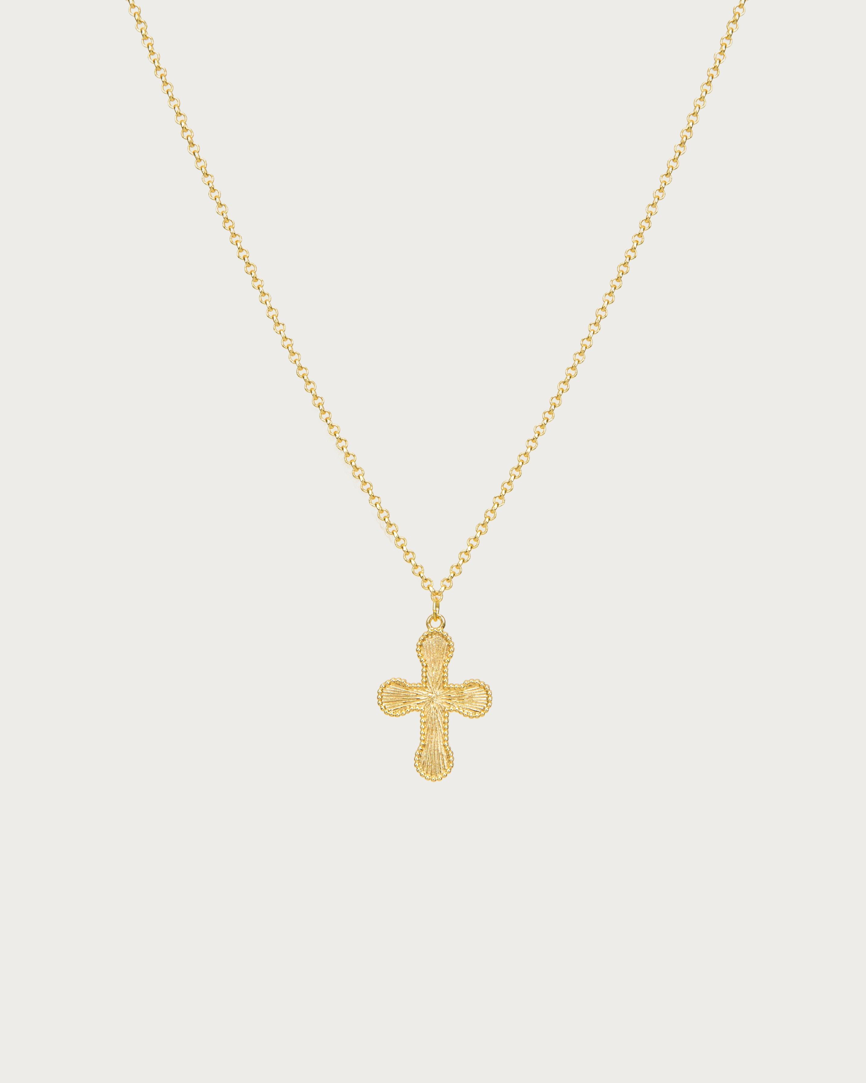 Mini Cross Pendant Necklace | En Route Jewelry