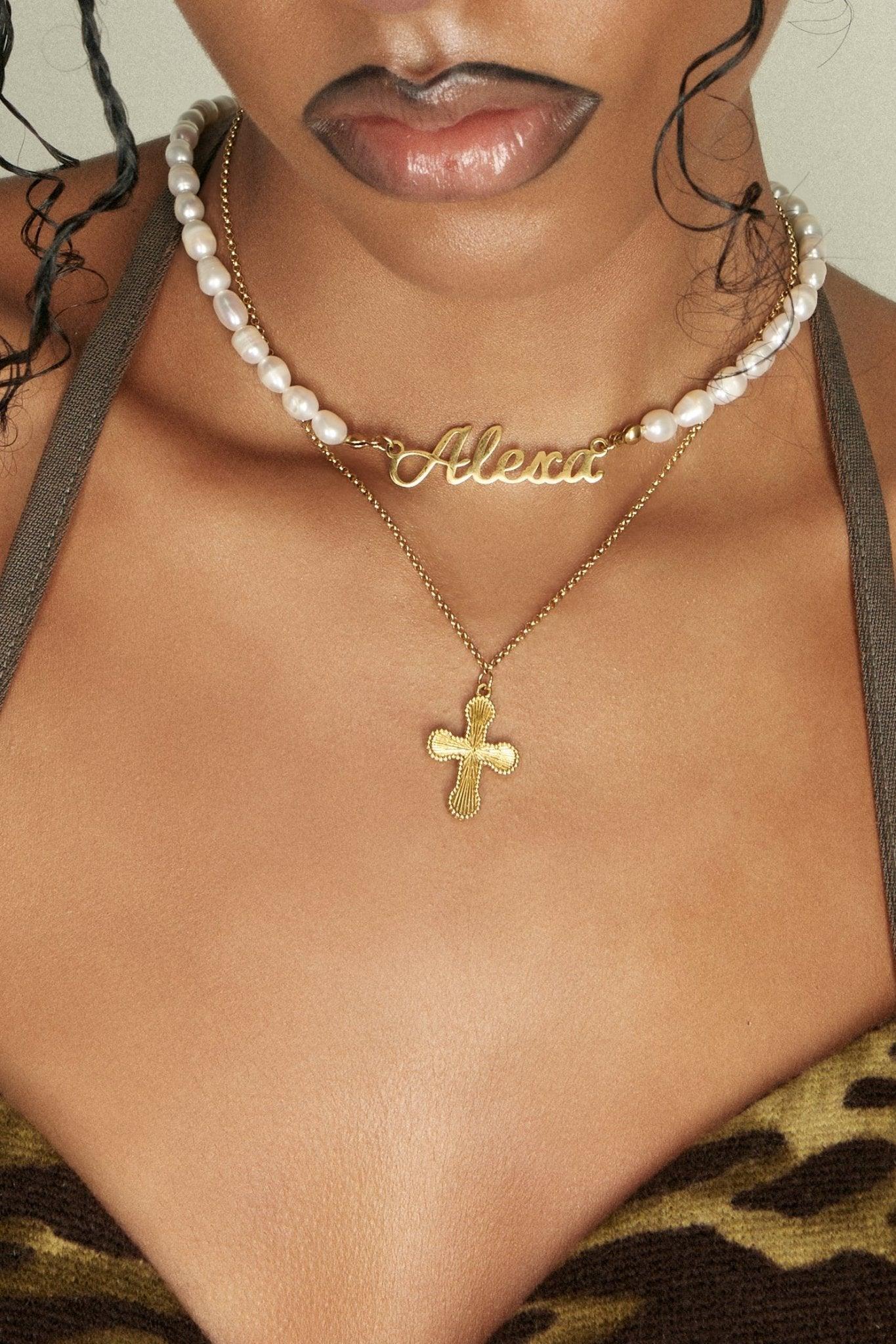 Mini Cross Pendant Necklace - En Route Jewelry