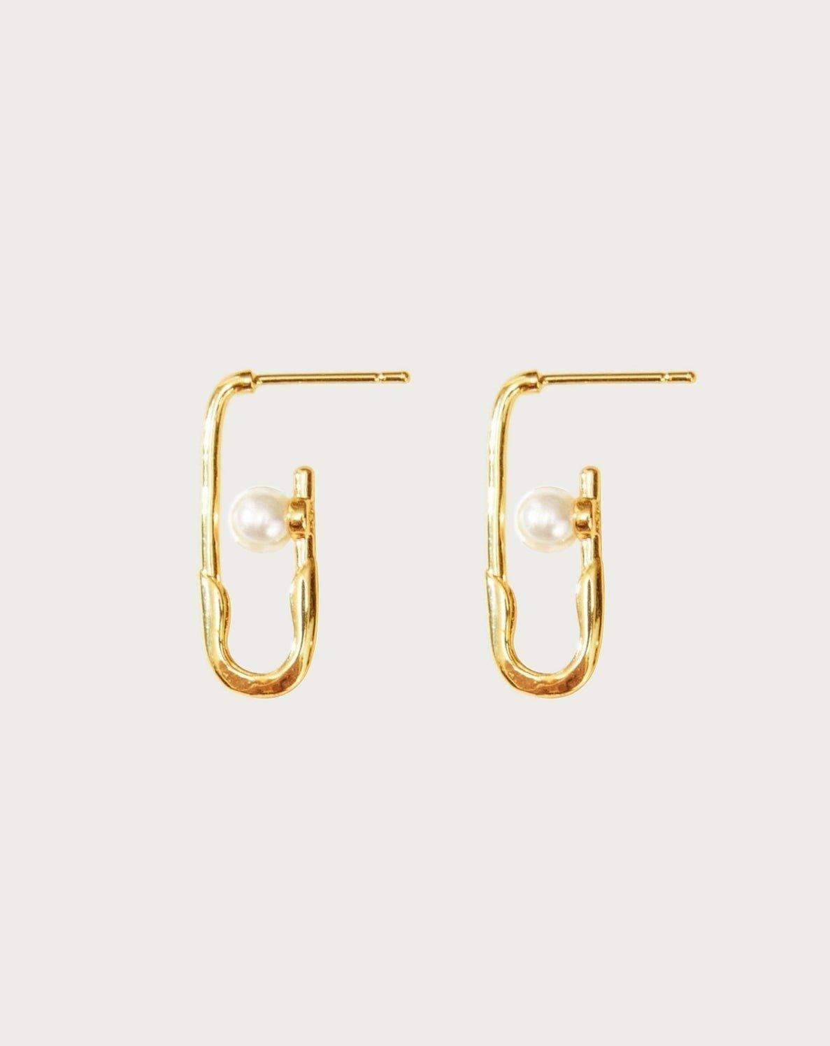 Mini Safety Pin Earrings - En Route Jewelry