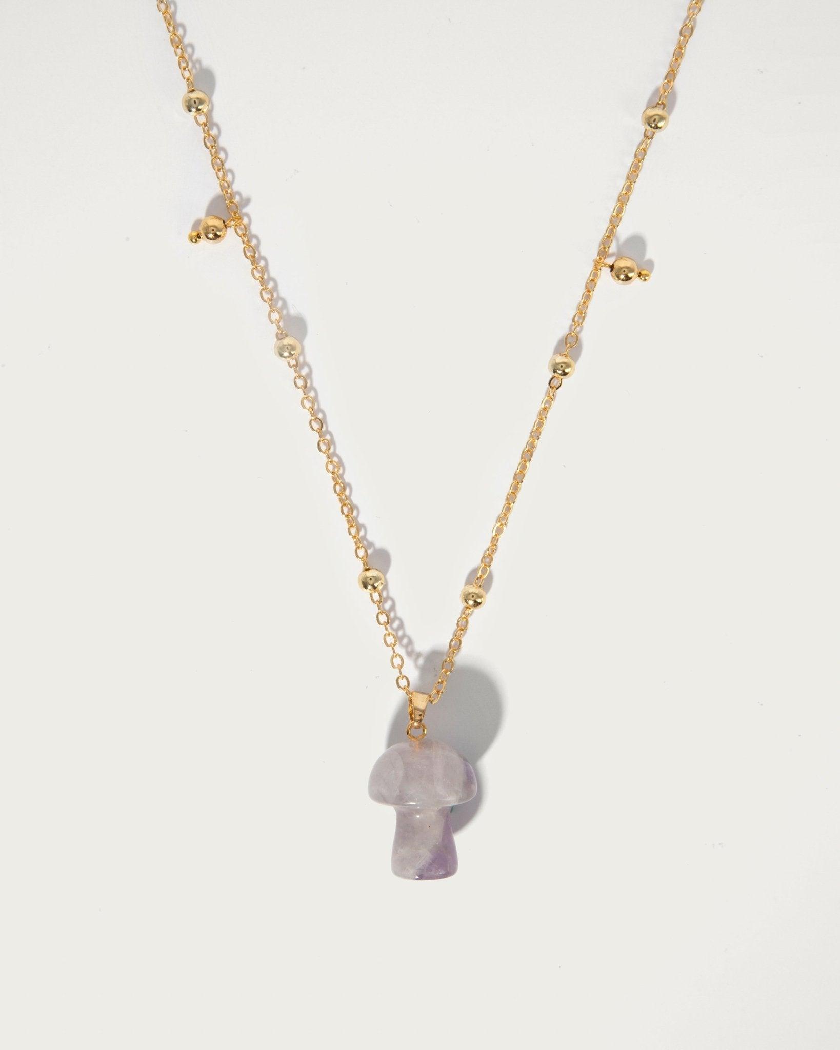 Mushroom Crystal Necklace - En Route Jewelry