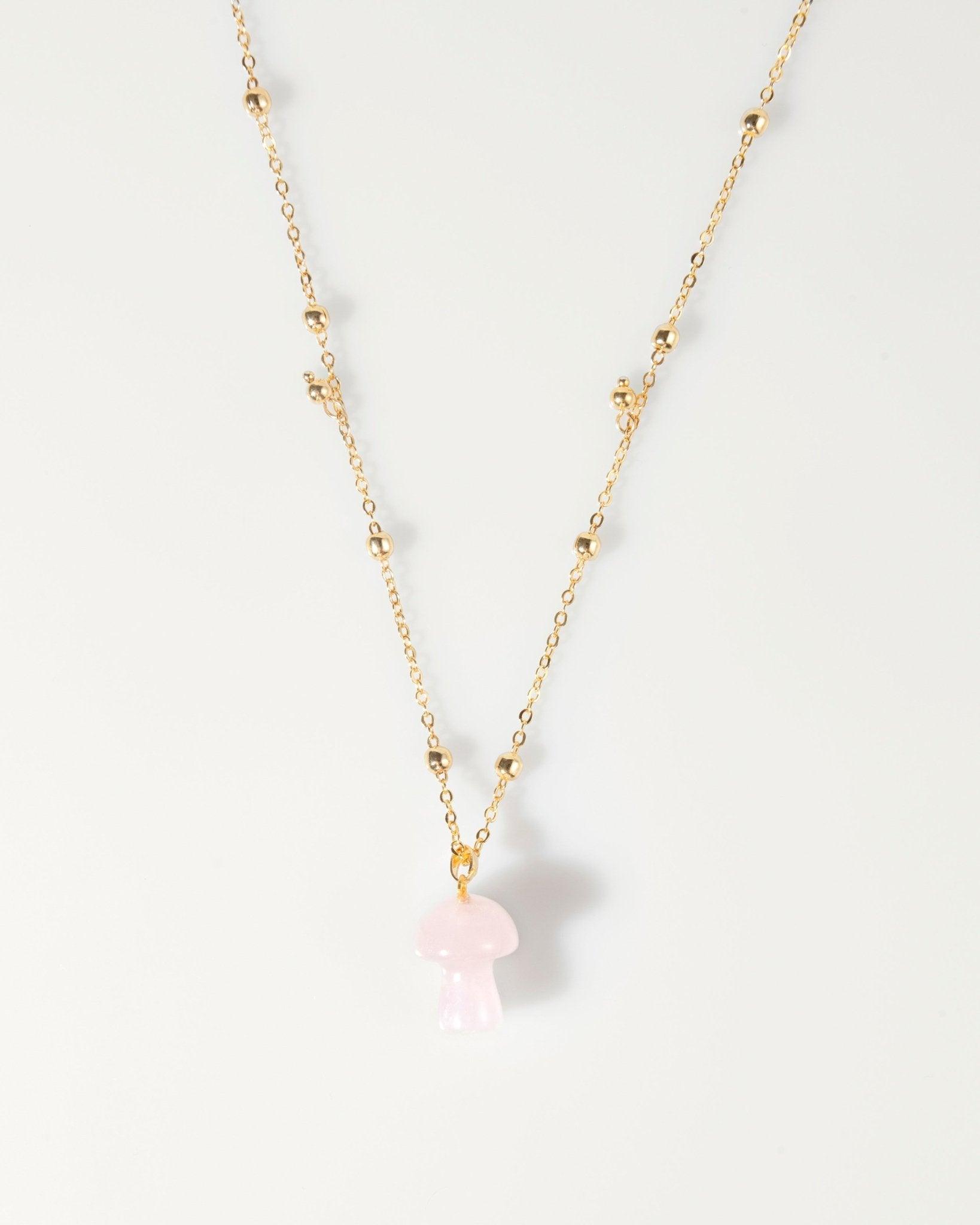 Mushroom Crystal Necklace - En Route Jewelry