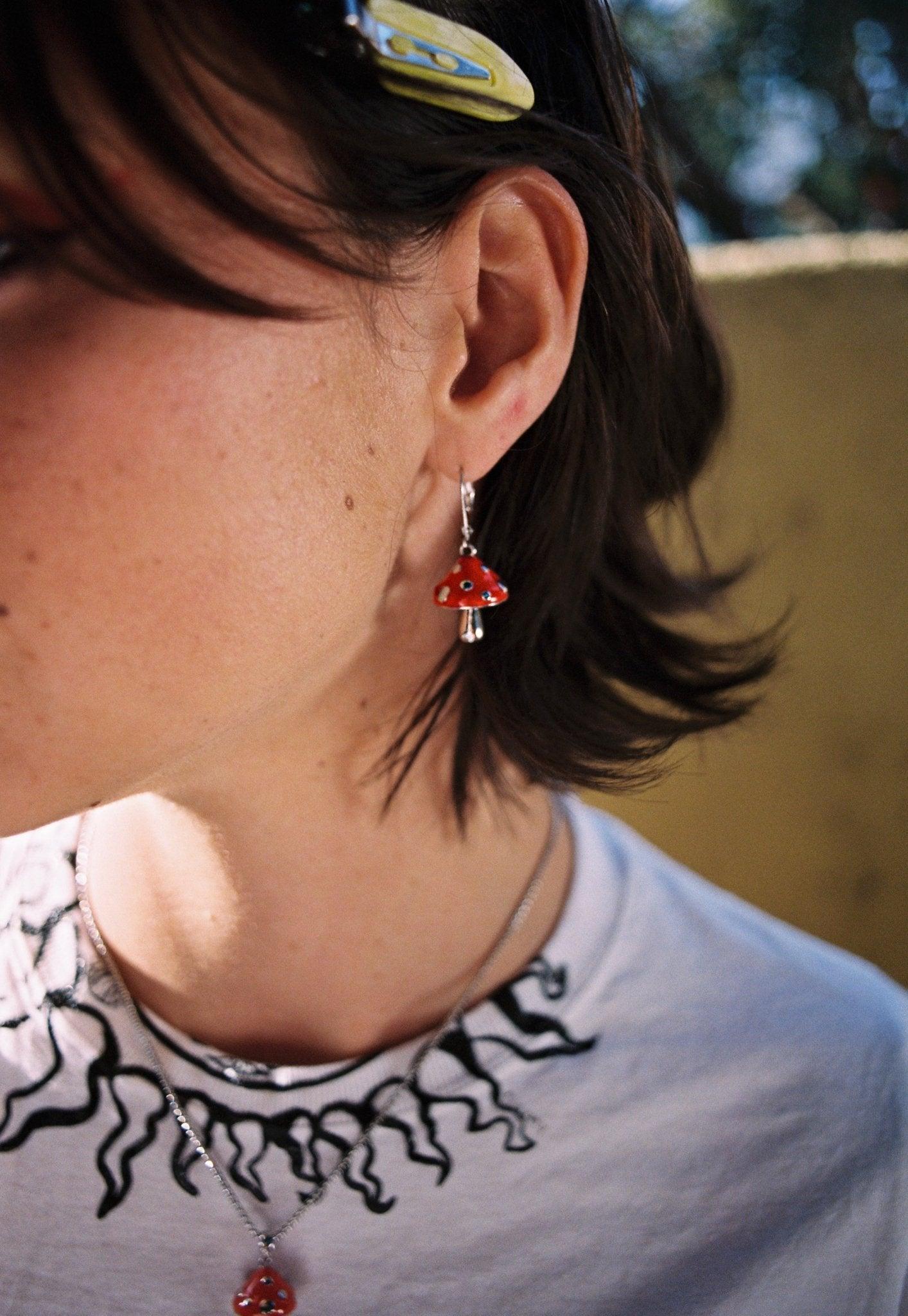 Mushroom Earrings - En Route Jewelry