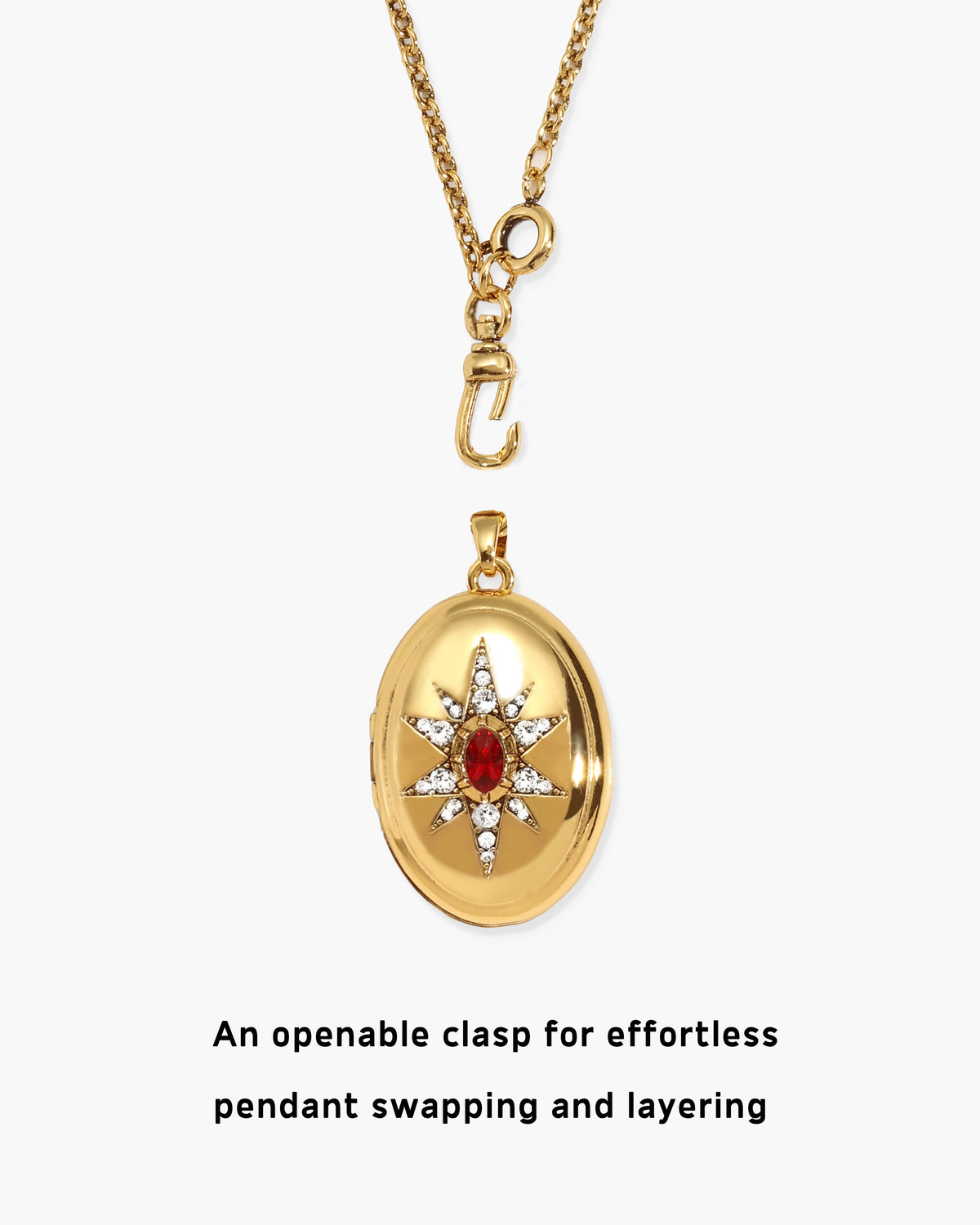 Clara aufklappbare Medaillon-Verschluss-Kettenhalskette