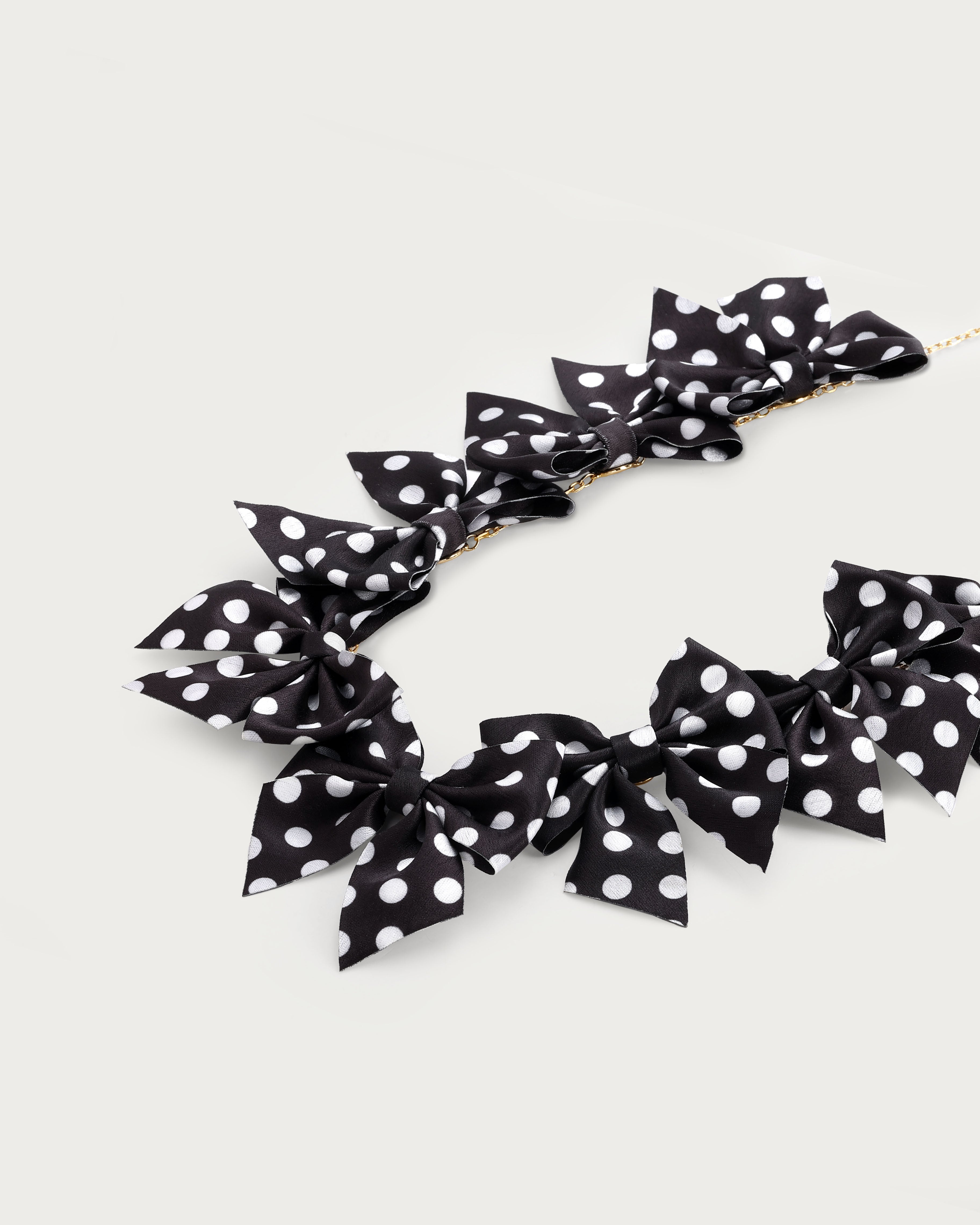 Polka Dot Bow Necklace